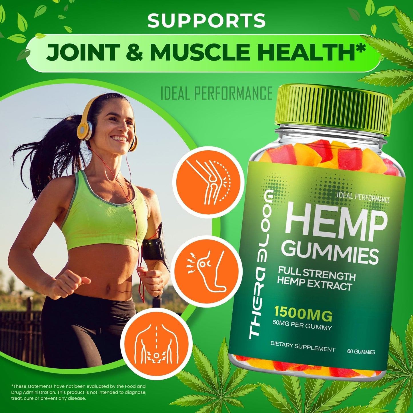IDEAL PERFORMANCE TheraBloom Hemp Gummies 120