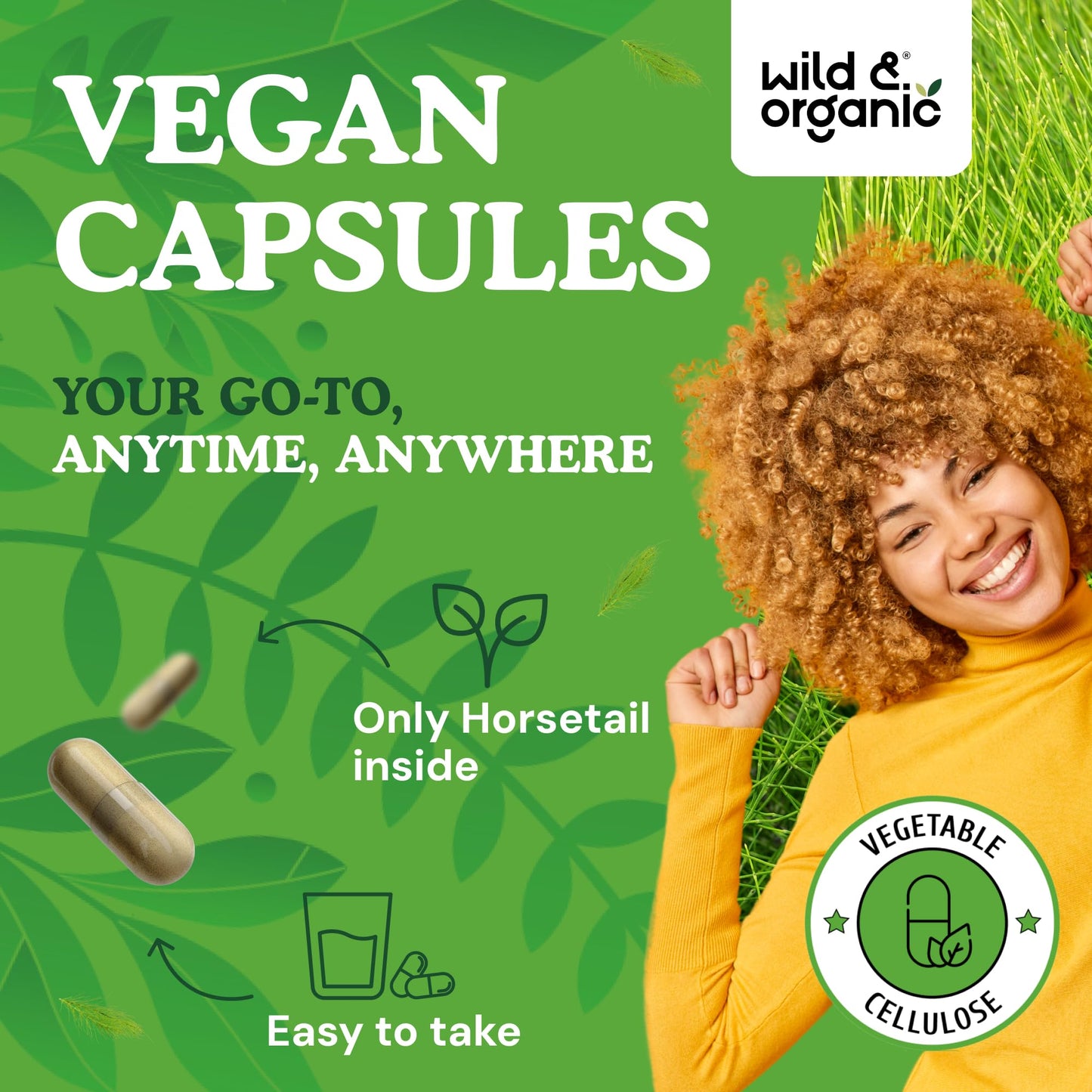 Wild & Organic Horsetail Herb Capsules, 120 Count
