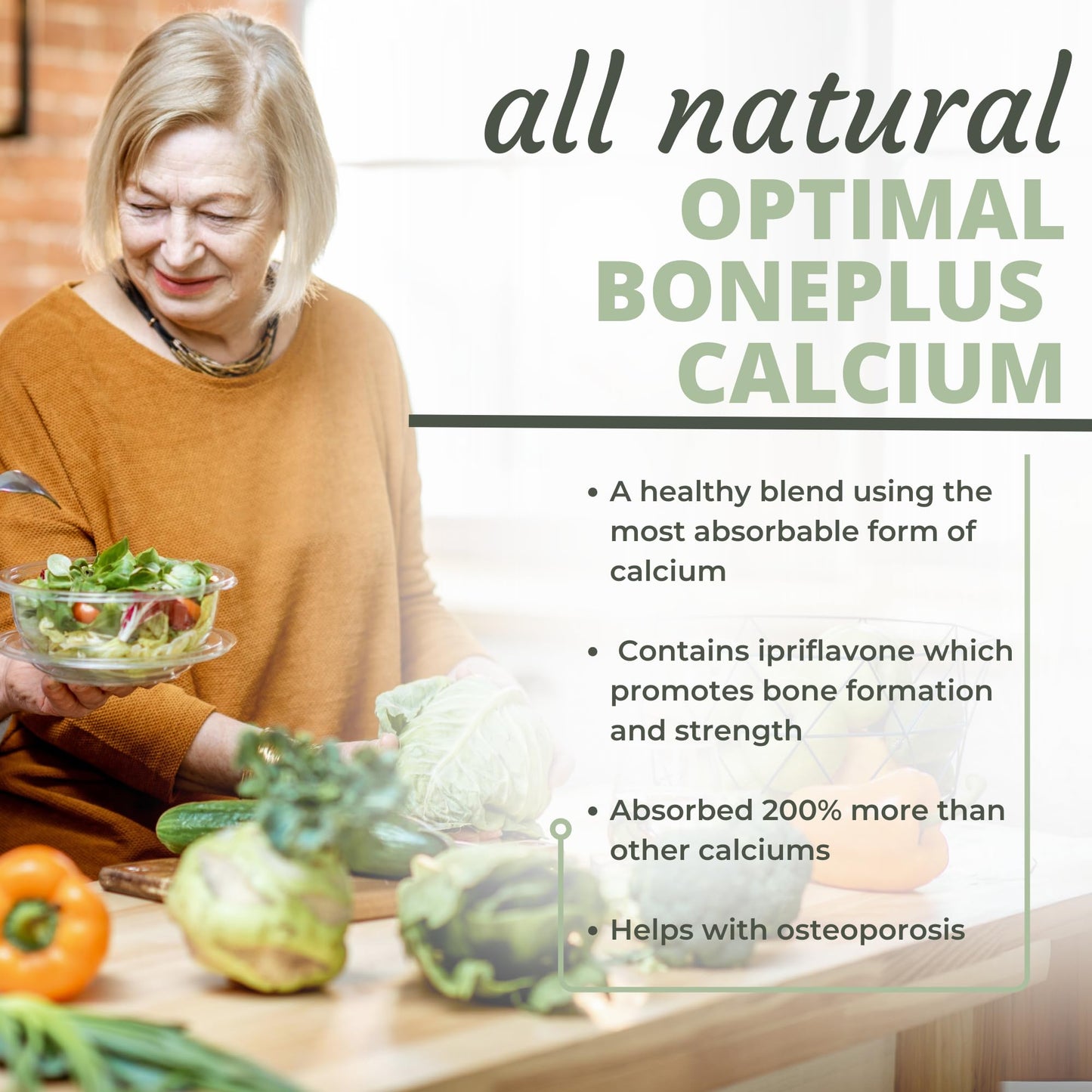 Optimal Health Systems BonePlus Calcium Capsules 90 Count