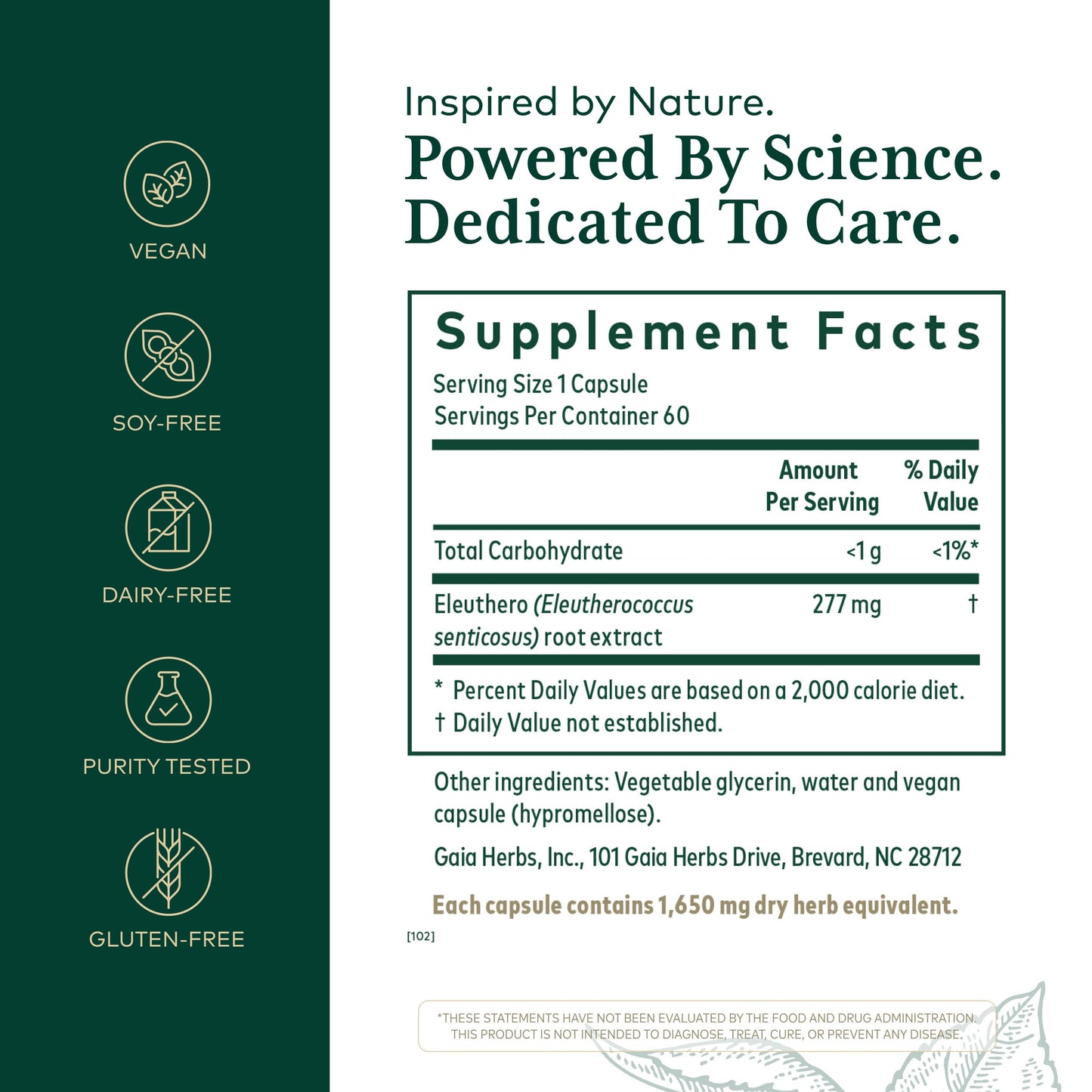 Gaia Herbs PRO Eleuthero Capsule 60 Count