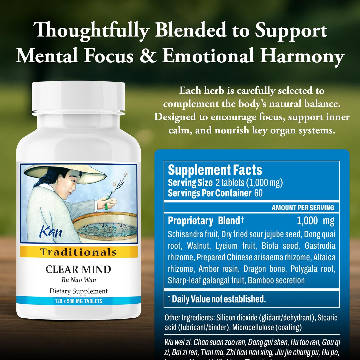 Kan Herbs Clear Mind Formula 120 Tablets
