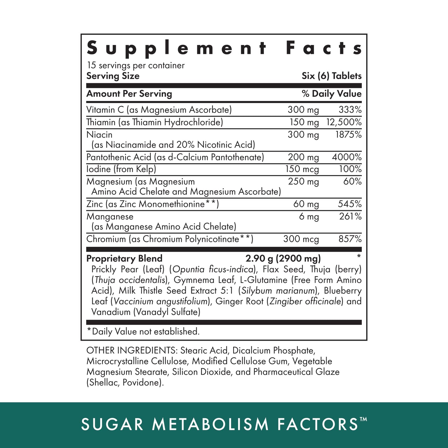 MICHAEL'S Health Naturopathic Programs Sugar Metabolism Factors Tablets 90