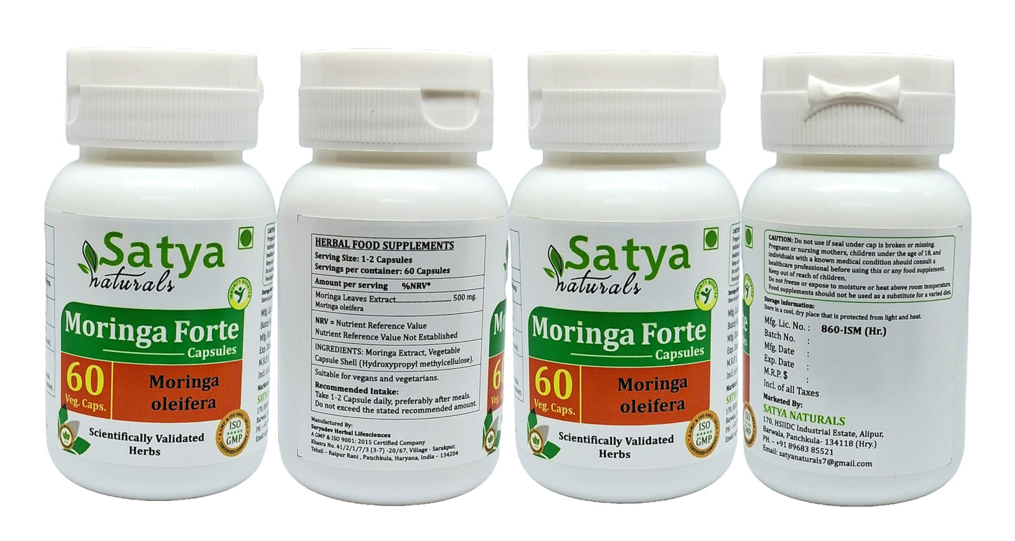 Satya Naturals Moringa Forte 500 mg, 240 Capsules