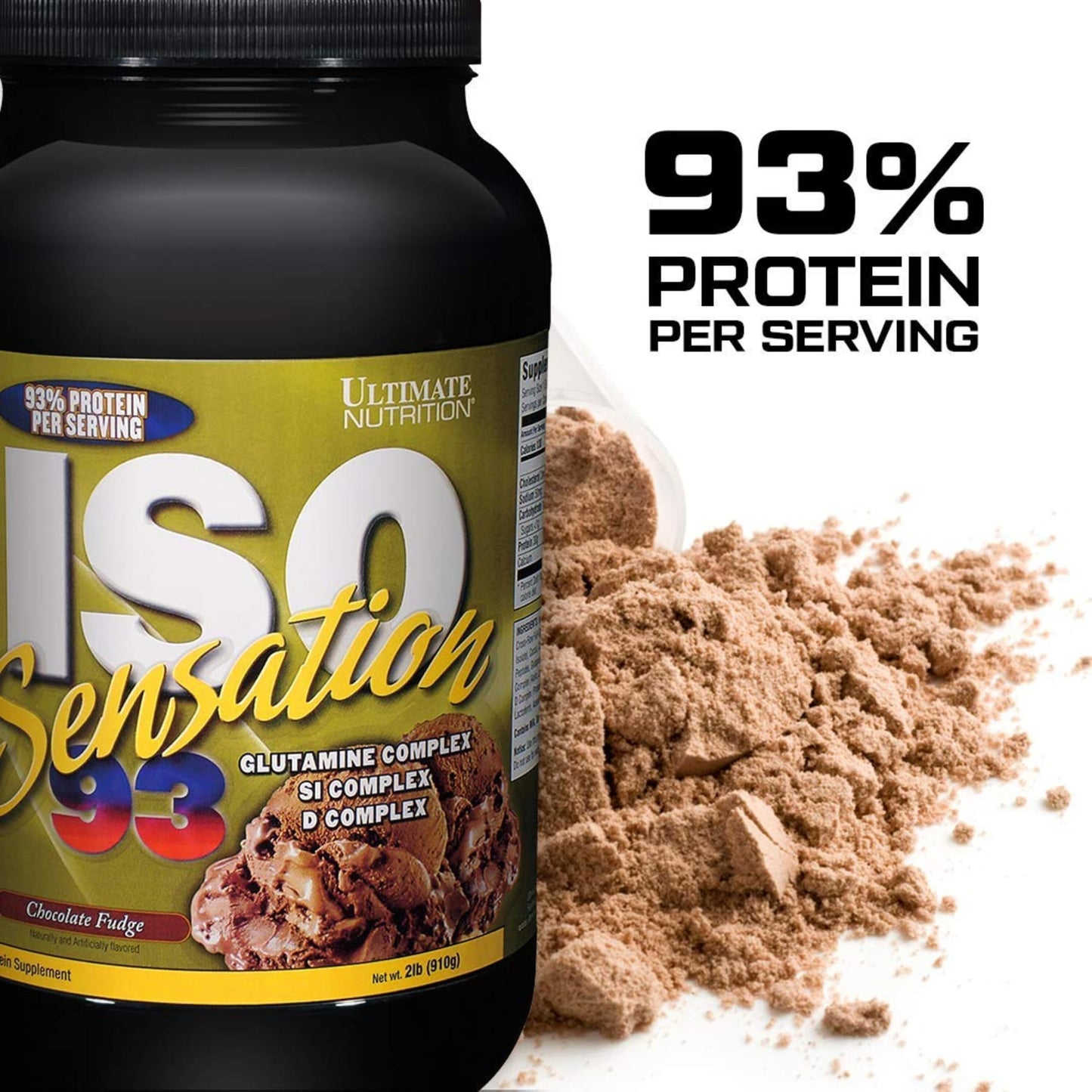Ultimate Nutrition ISO Sensation 93 Whey Isolate Vanilla Bean Powder 5 lb 80 Servings