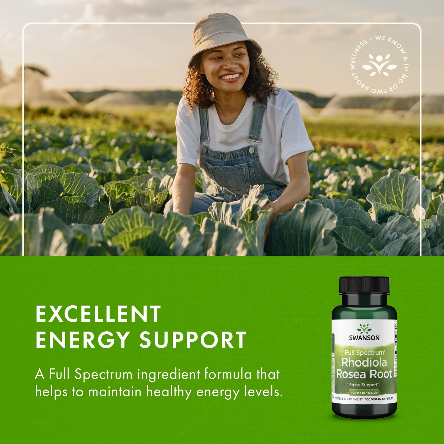 Swanson Rhodiola Rosea Root Vegan Capsules 200