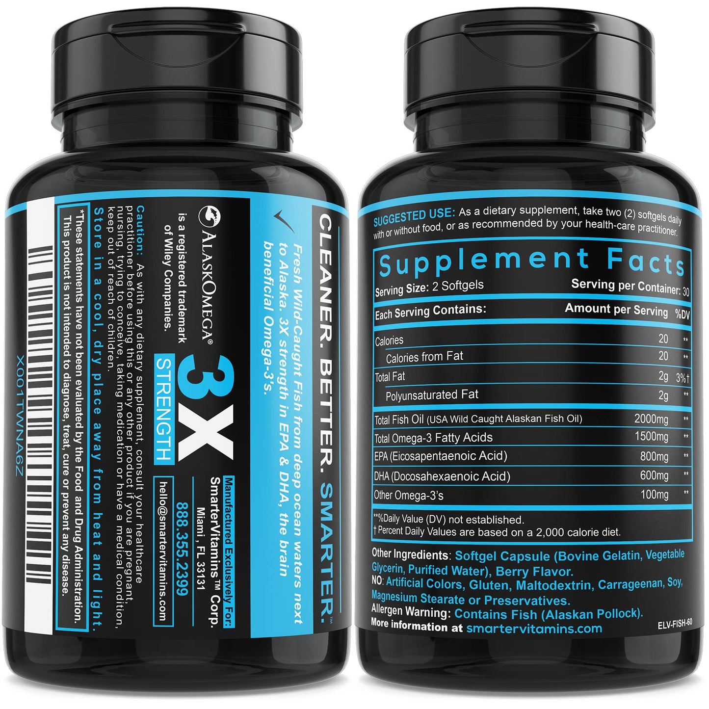 SmarterVitamins Omega-3 Fish Oil Softgels 300