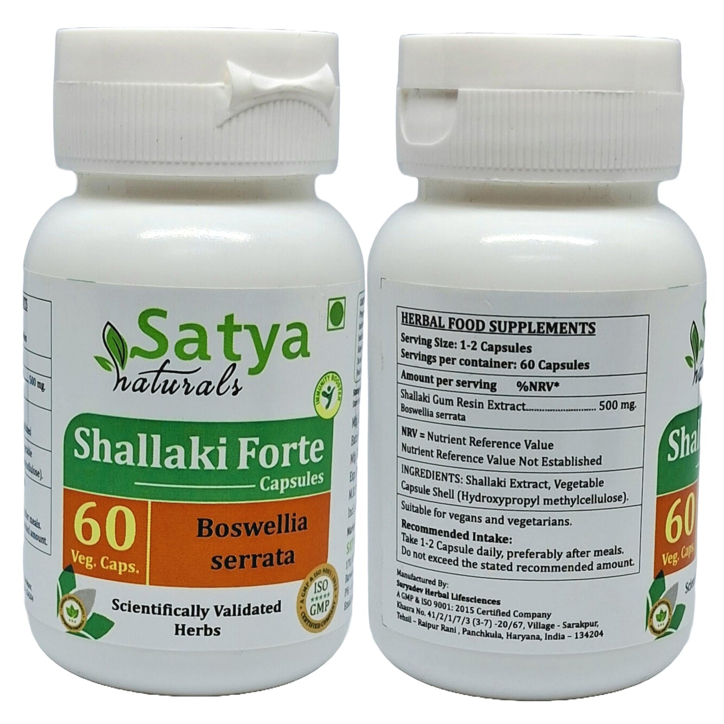 Satya Naturals Shallaki Forte Capsules 500 mg, 120 Count