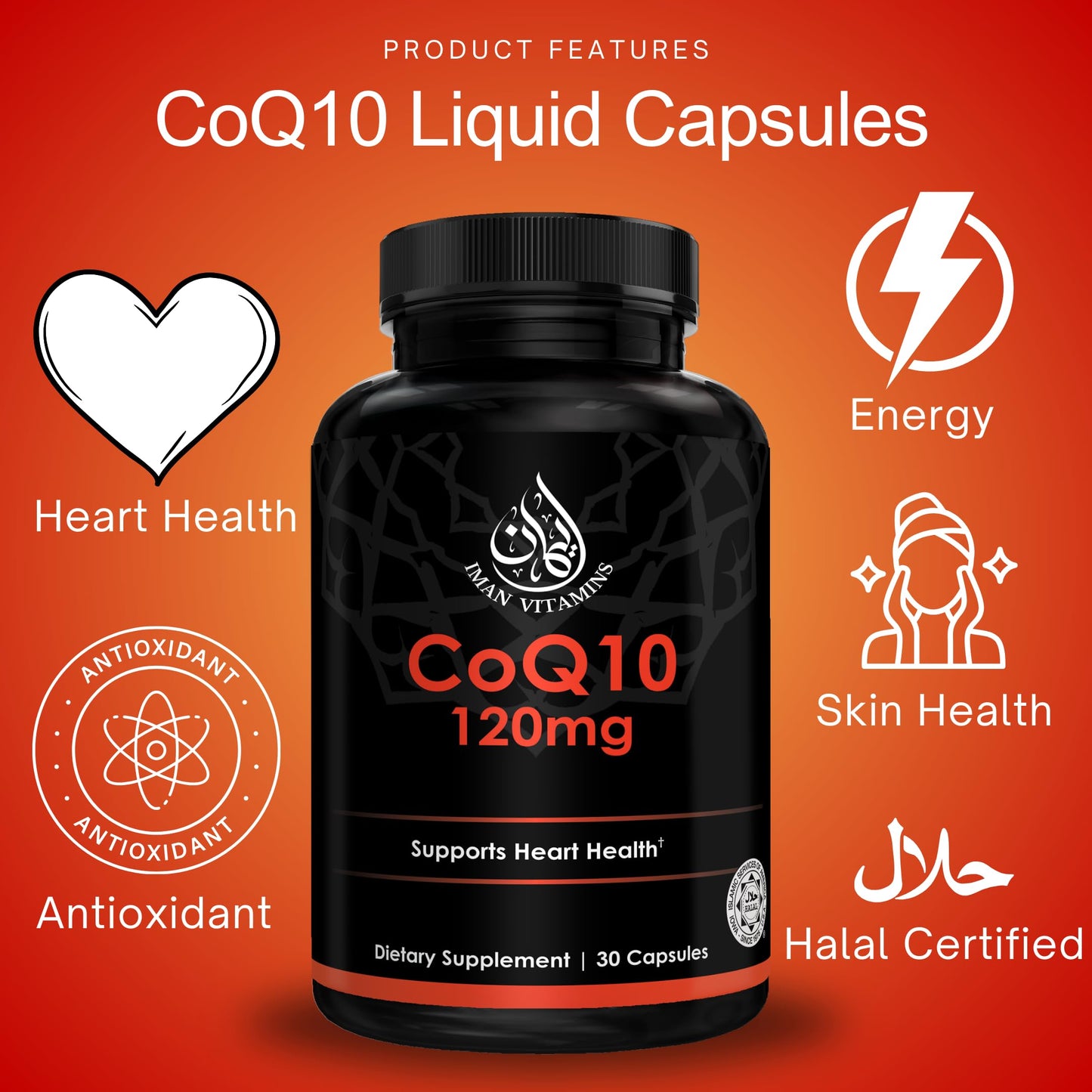 Iman Vitamins CoQ10 Ubiquinone 120mg Capsule, 1 Count