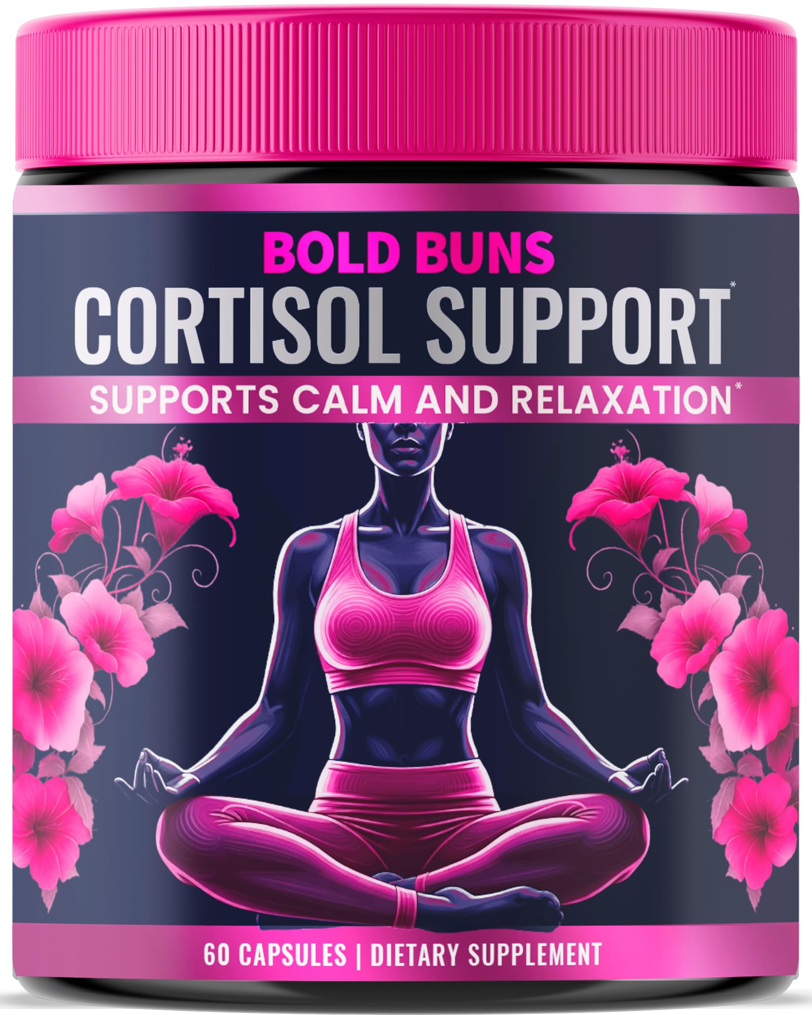 Bold Buns Cortisol Supplements for Women Capsules, 60 Count