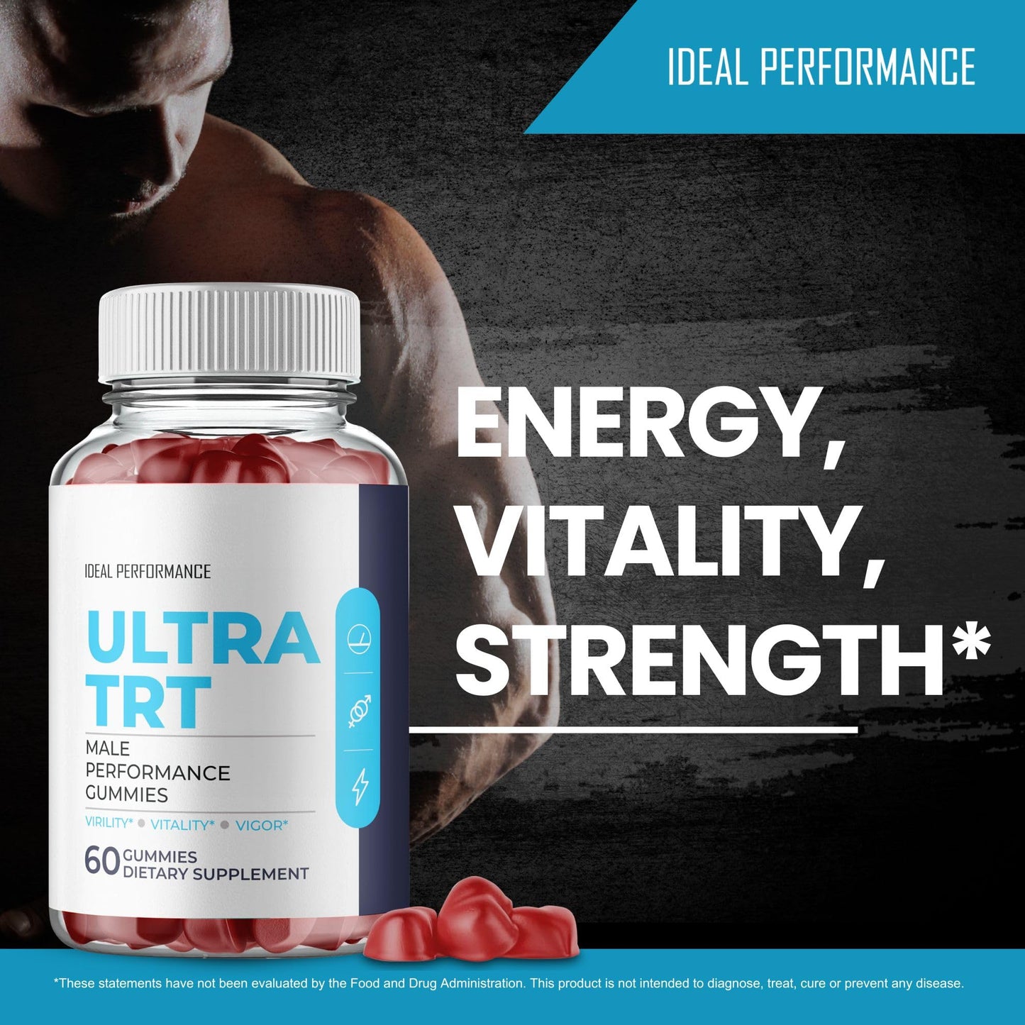 Ideal Performance Ultra TRT Gummies for Men 60 Gummies