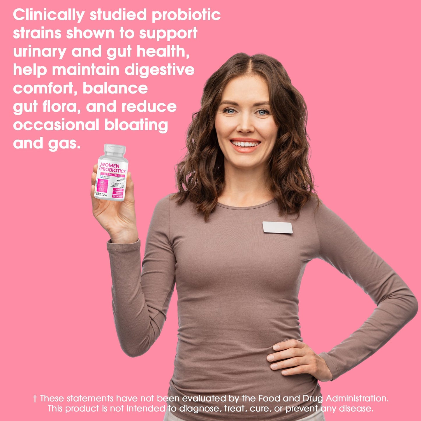 SigmaBiotics Women's Probiotics 150 Billion CFU – 34 Strains with Organic Prebiotics & Digestive Enzymes – Urinary Tract & Digestive Health – Gluten-Free, Non-GMO, Dairy-Free – 60 Vegan Capsules with D3 and Biotin