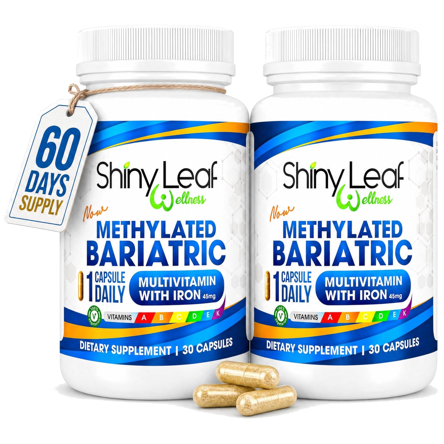 Shiny Leaf Bariatric Multivitamin with Iron 45 mg, Once Daily Capsule 60 Count