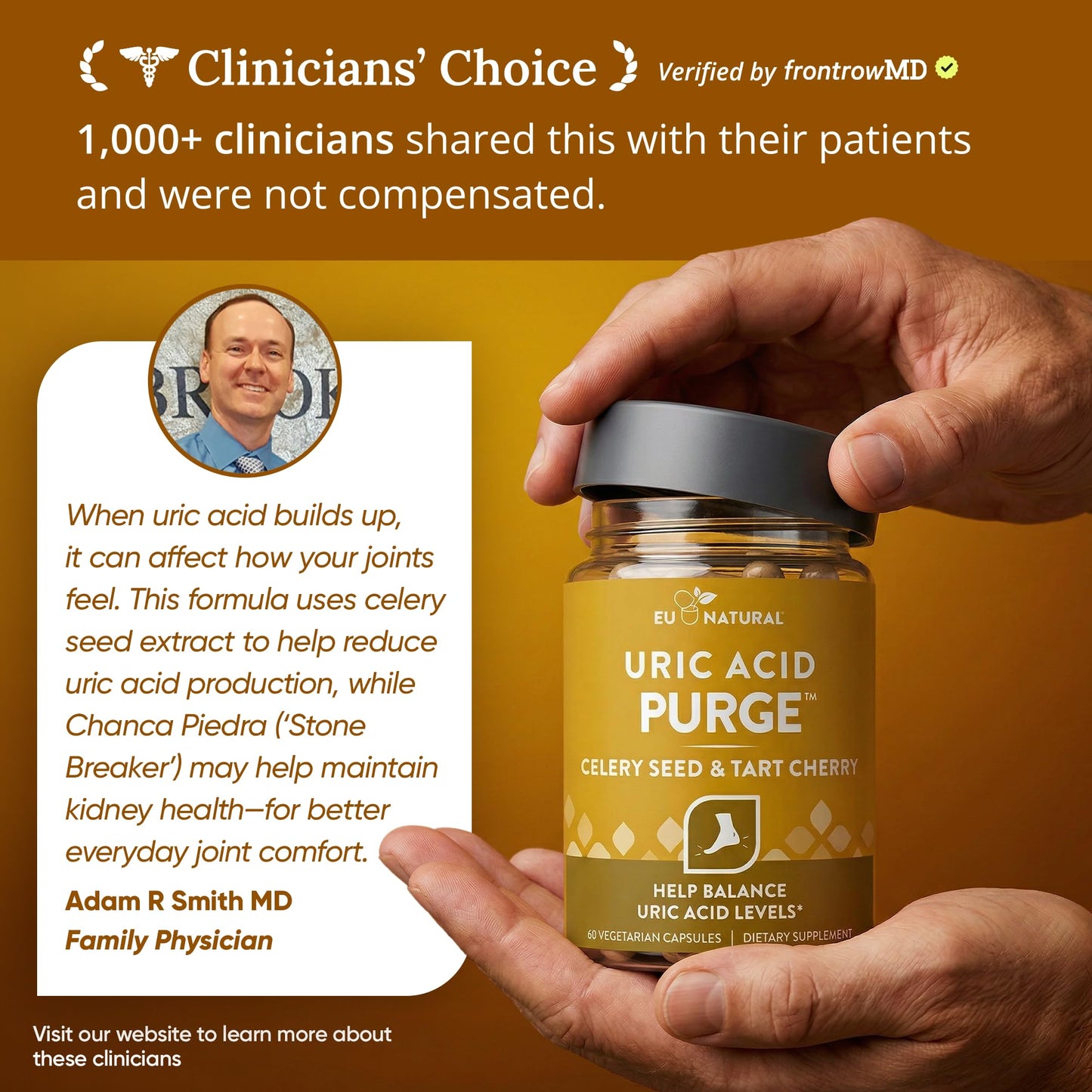Eu Natural Purge Uric Acid Flush Capsules, 120 Vegetarian Capsules