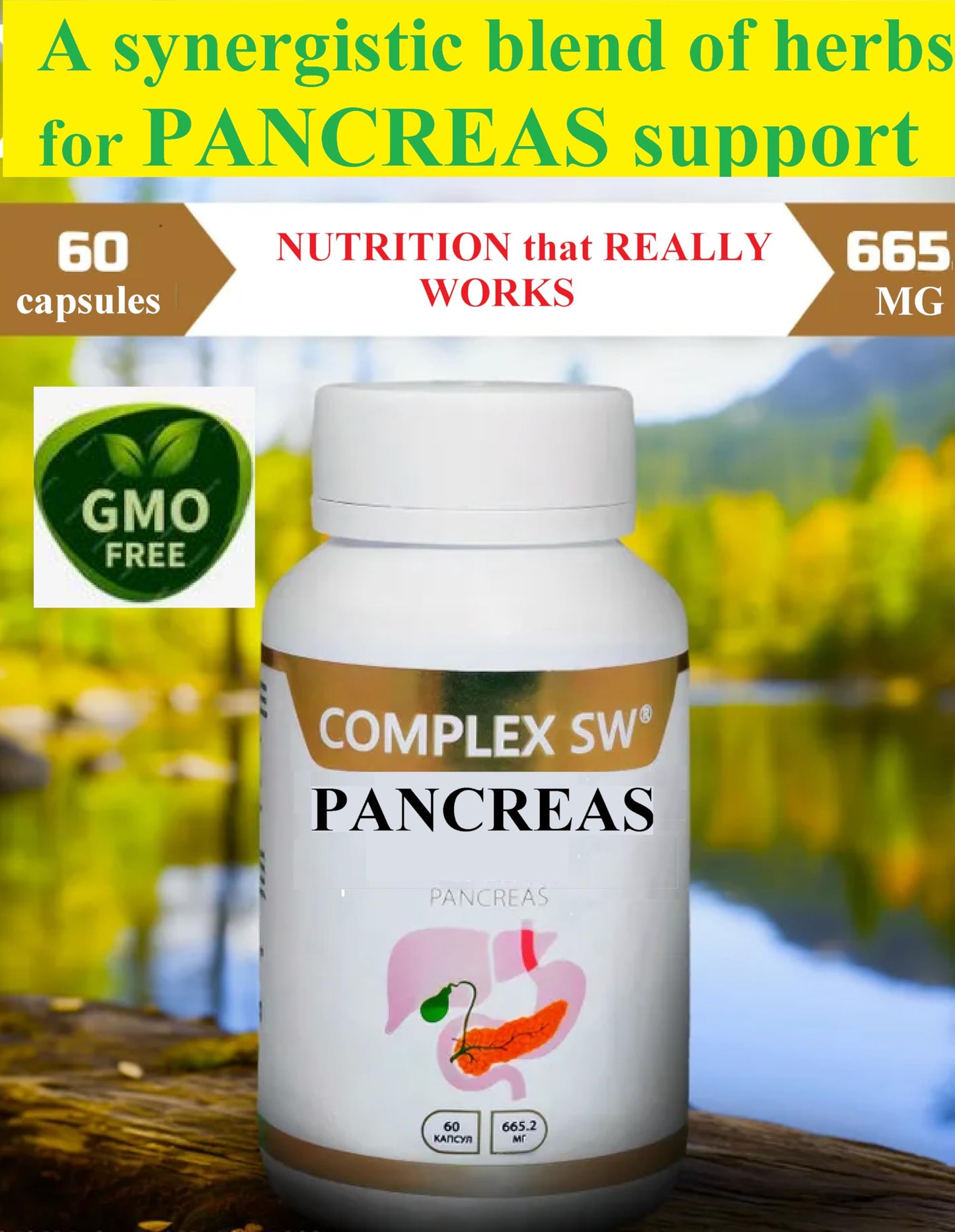 Generic Pancreas Cleanse Detox & Repair Supplement Capsule 60 Count
