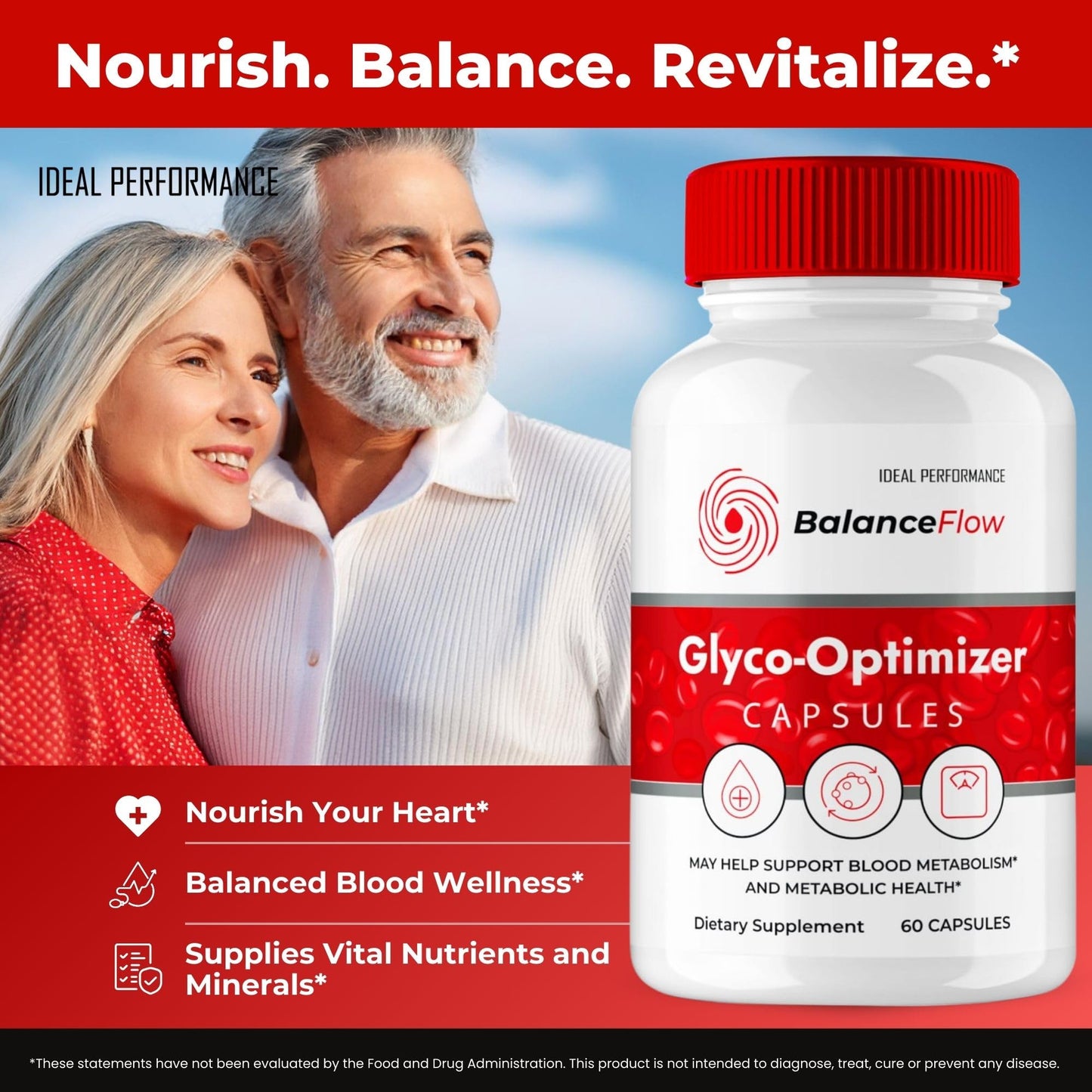 IDEAL PERFORMANCE Balance Flow Glyco Optimizer Capsules 300 Capsules