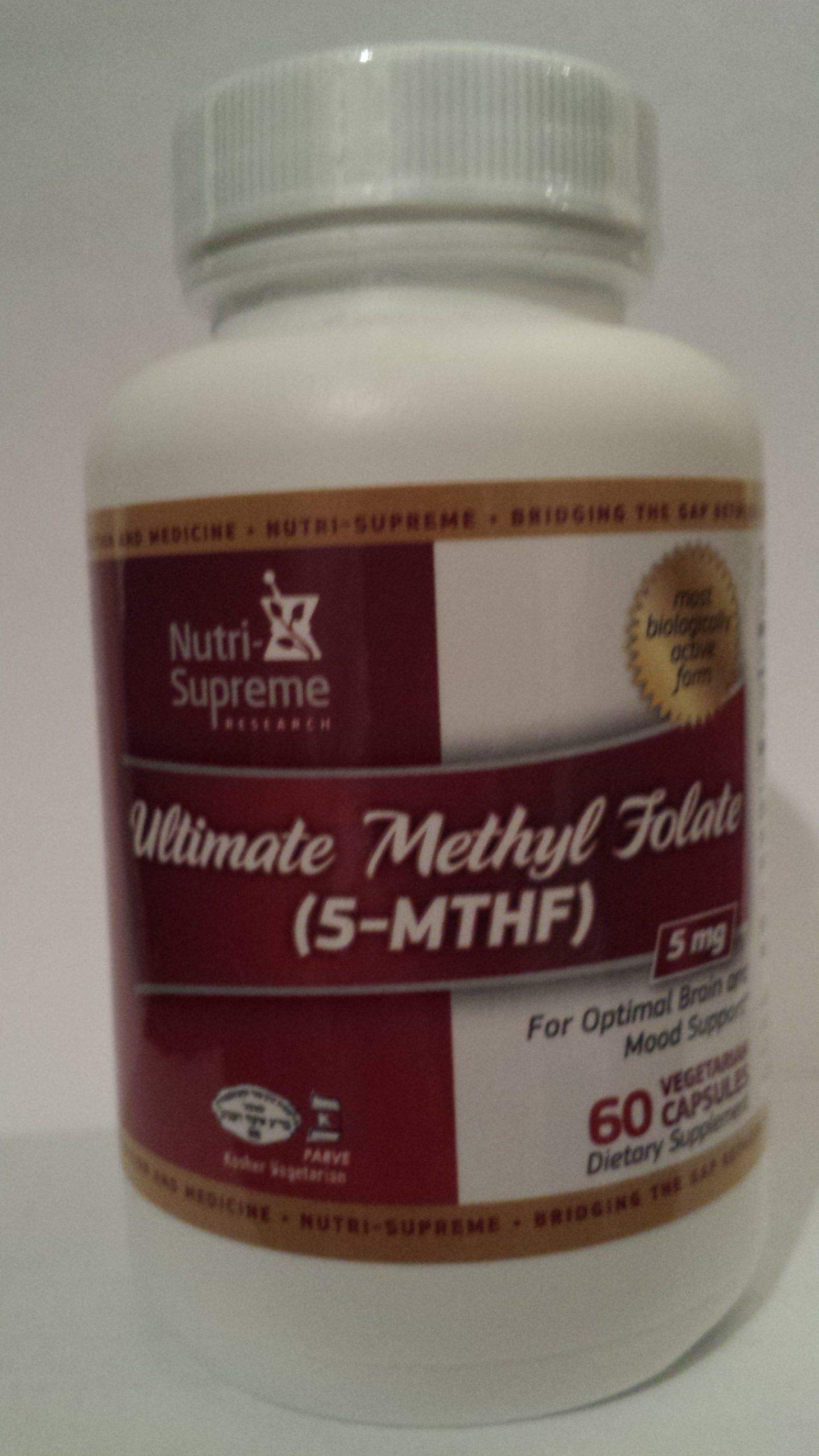 Ultimate Methyl Folate Nutri Supreme 5mg Capsules, 60 Count