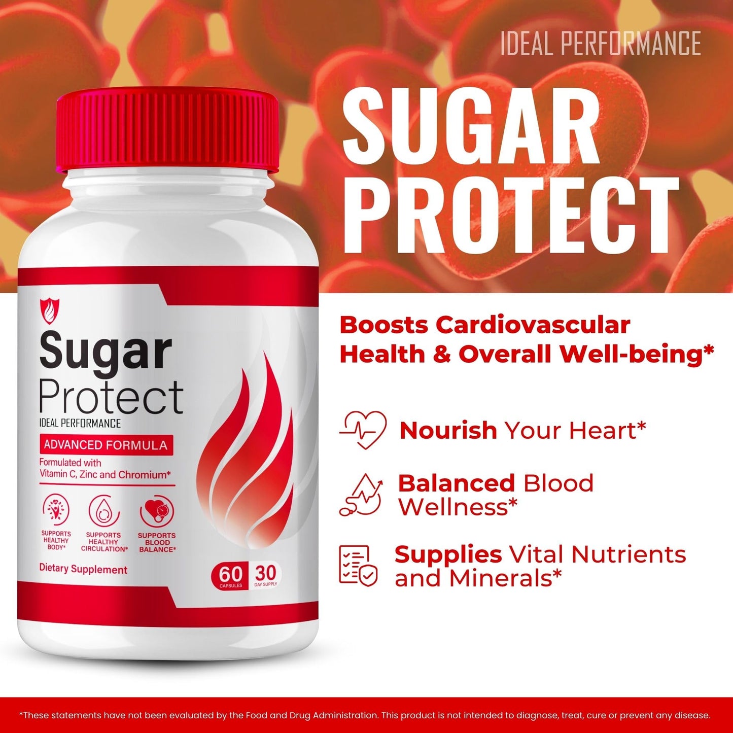 IDEAL PERFORMANCE Sugar Protect Capsules 60 Count