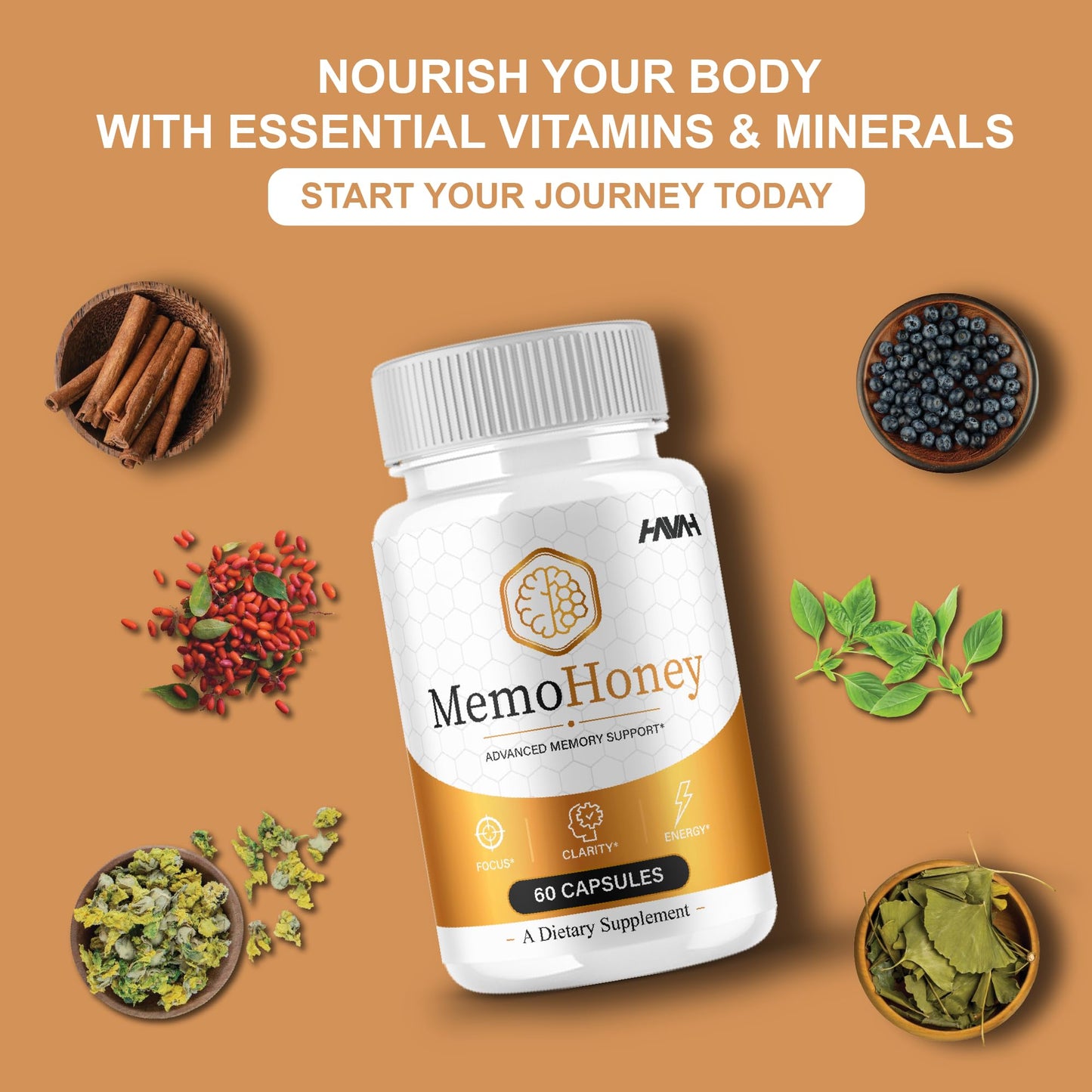 Havah Memo Honey Capsules 60 Capsules