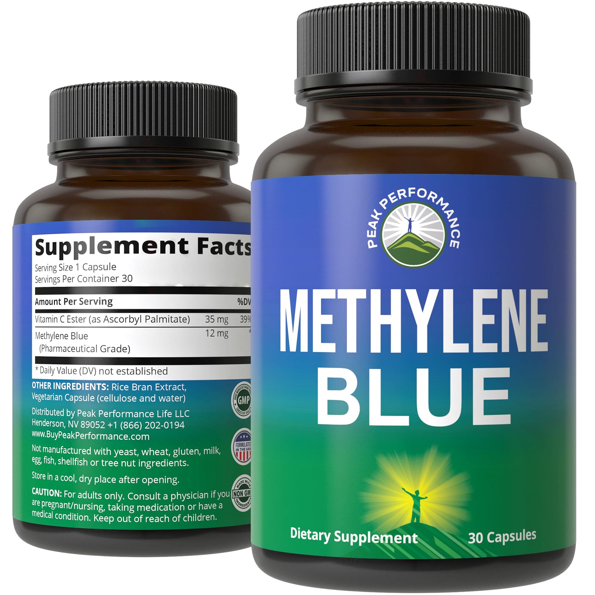Peak Performance Methylene Blue Capsule 30 Count