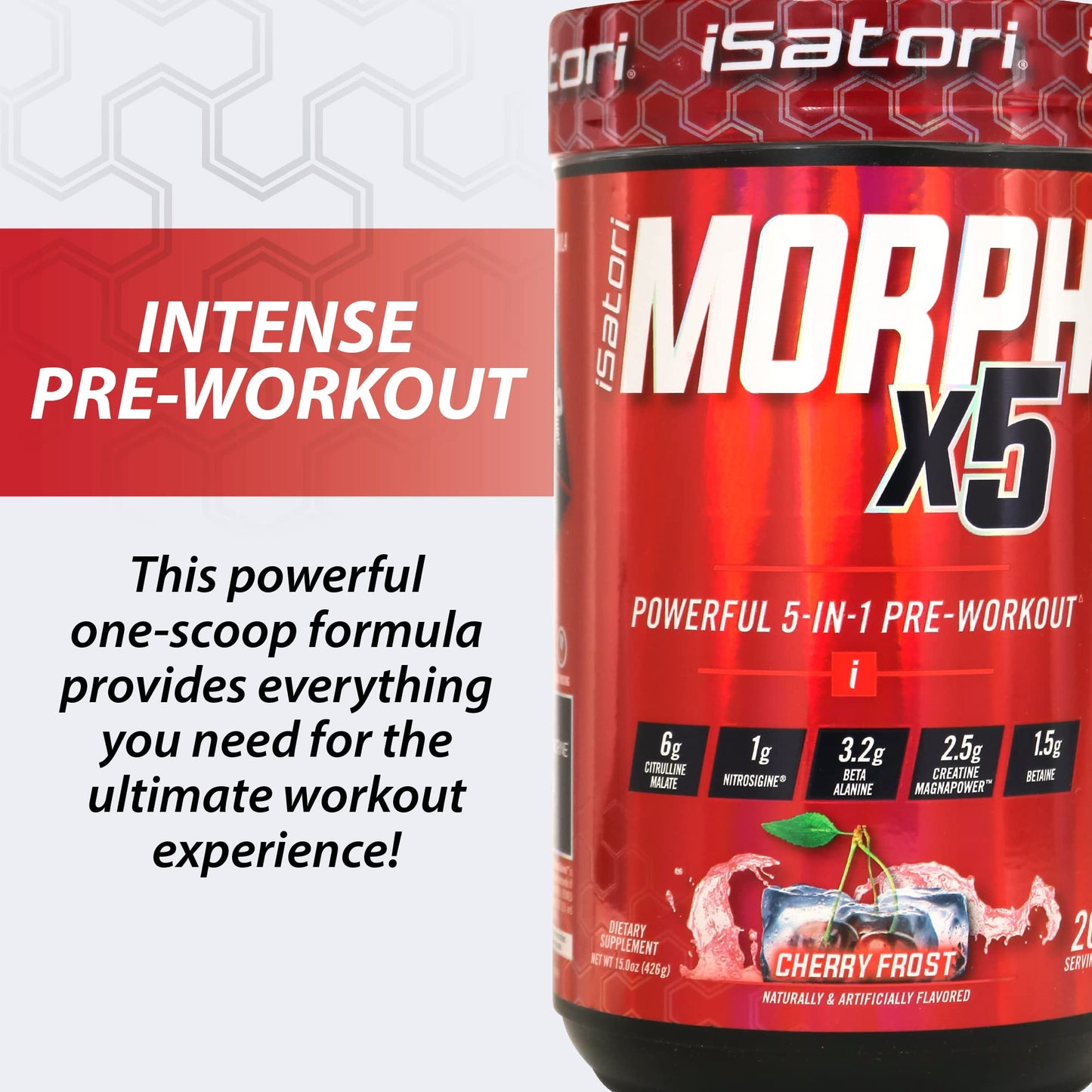 iSatori Morph X5 Powerful 5-in-1 Pre Workout Powder 19.7 Servings