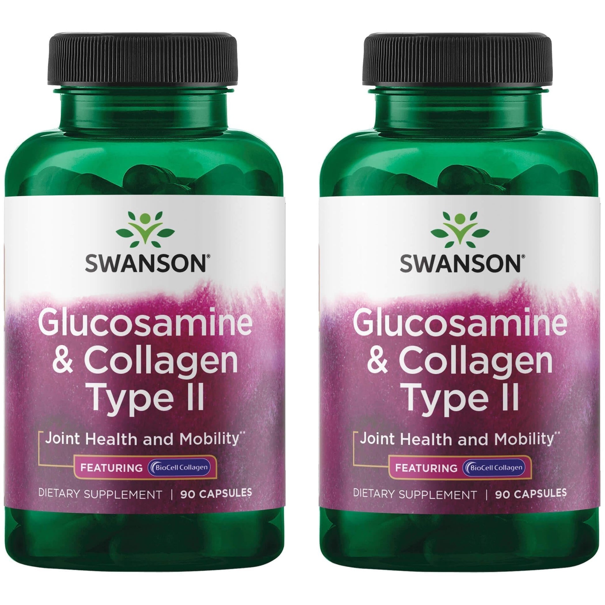 Swanson Glucosamine & BioCell Collagen Type II Joint and Skin Health Supplement, 180 Capsules