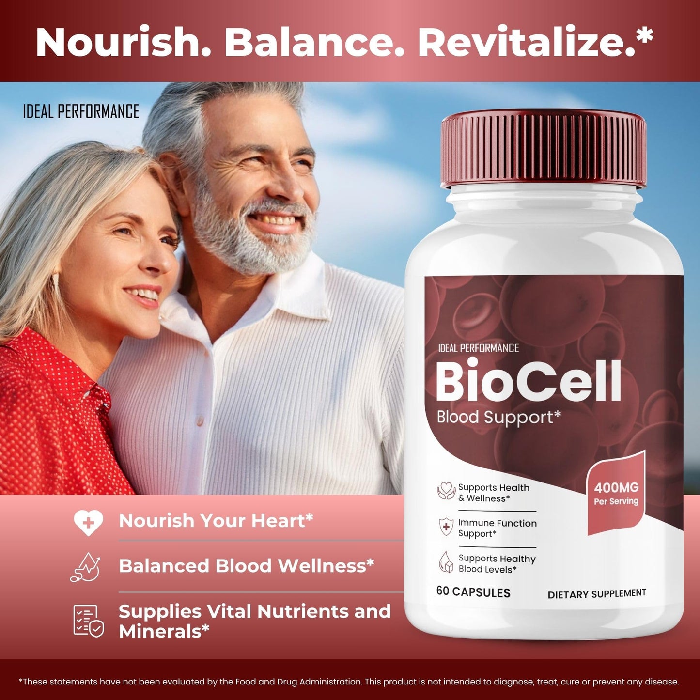 IDEAL PERFORMANCE Bio Cell Blood Health Support Capsule 60 Capsules