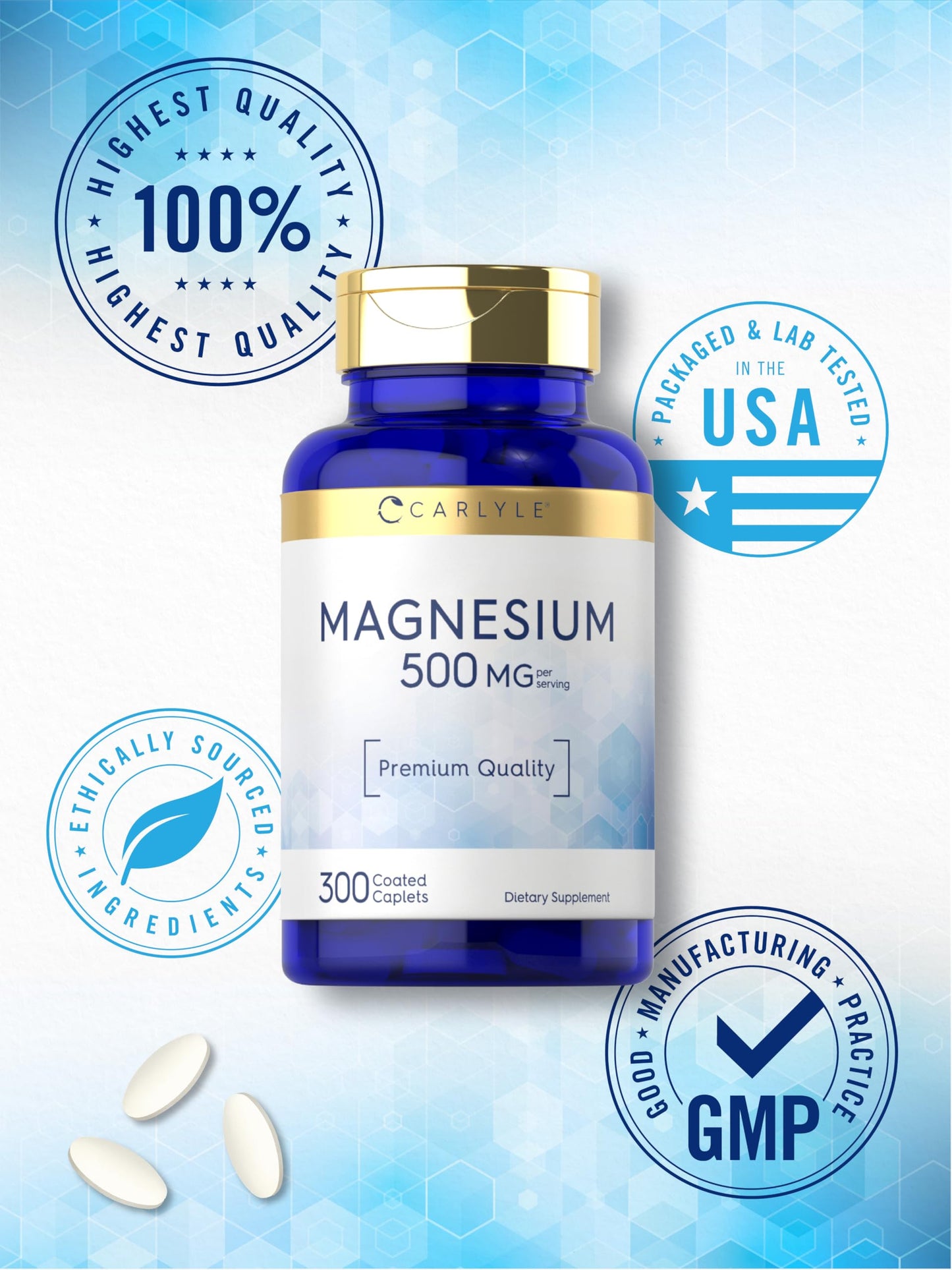 Carlyle Magnesium Oxide 500mg Caplets 300