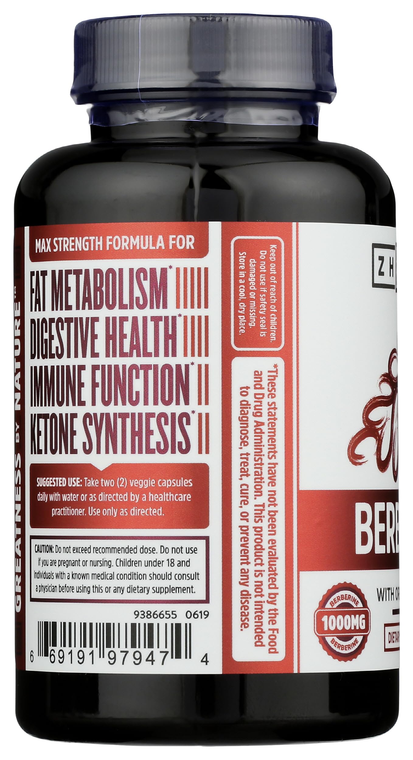 ZHOU Oregon Grape Berberine Capsule 60 Count