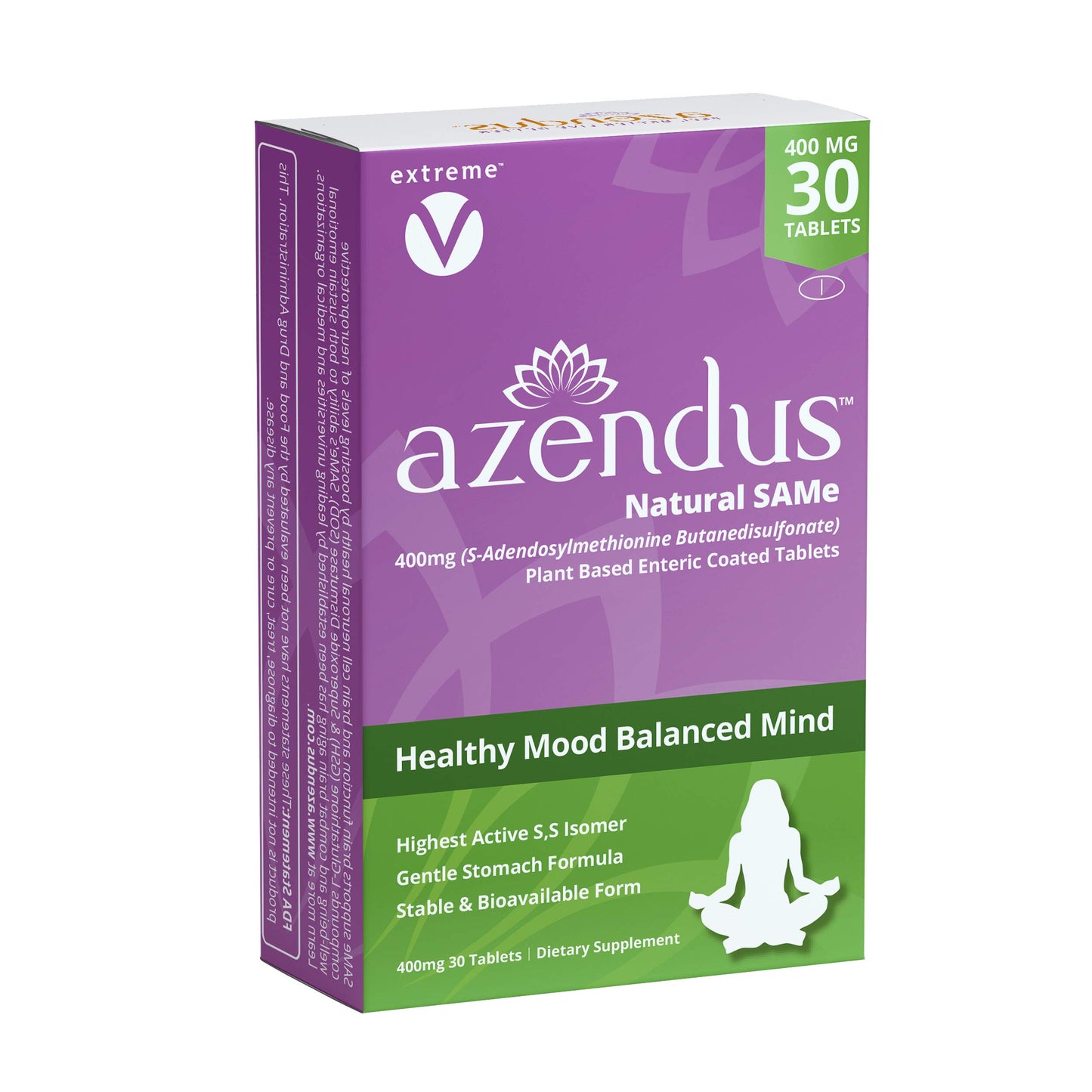 Extreme V Azendus SAM-e Mood Support 400mg Tablet, 30 Tablets