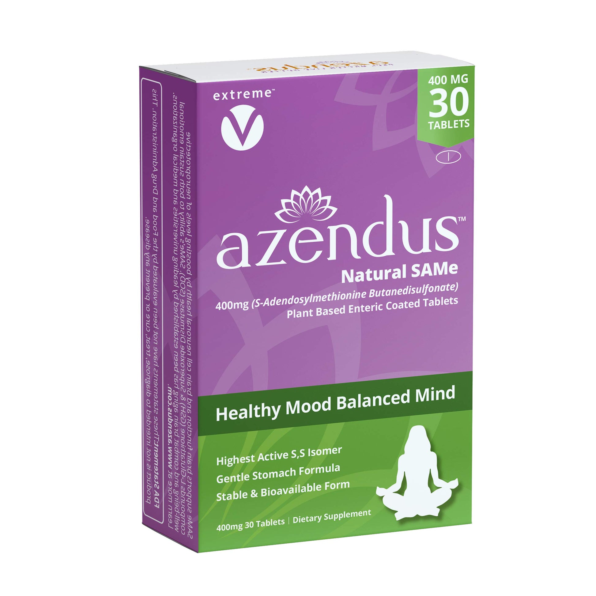 Extreme V Azendus SAM-e Mood Support 400mg Tablet, 30 Tablets