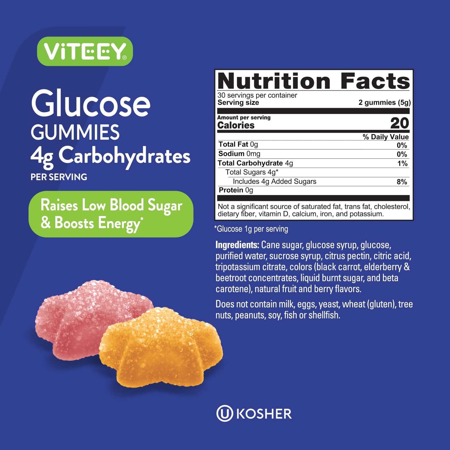Viteey Glucose Gummies 60 Count