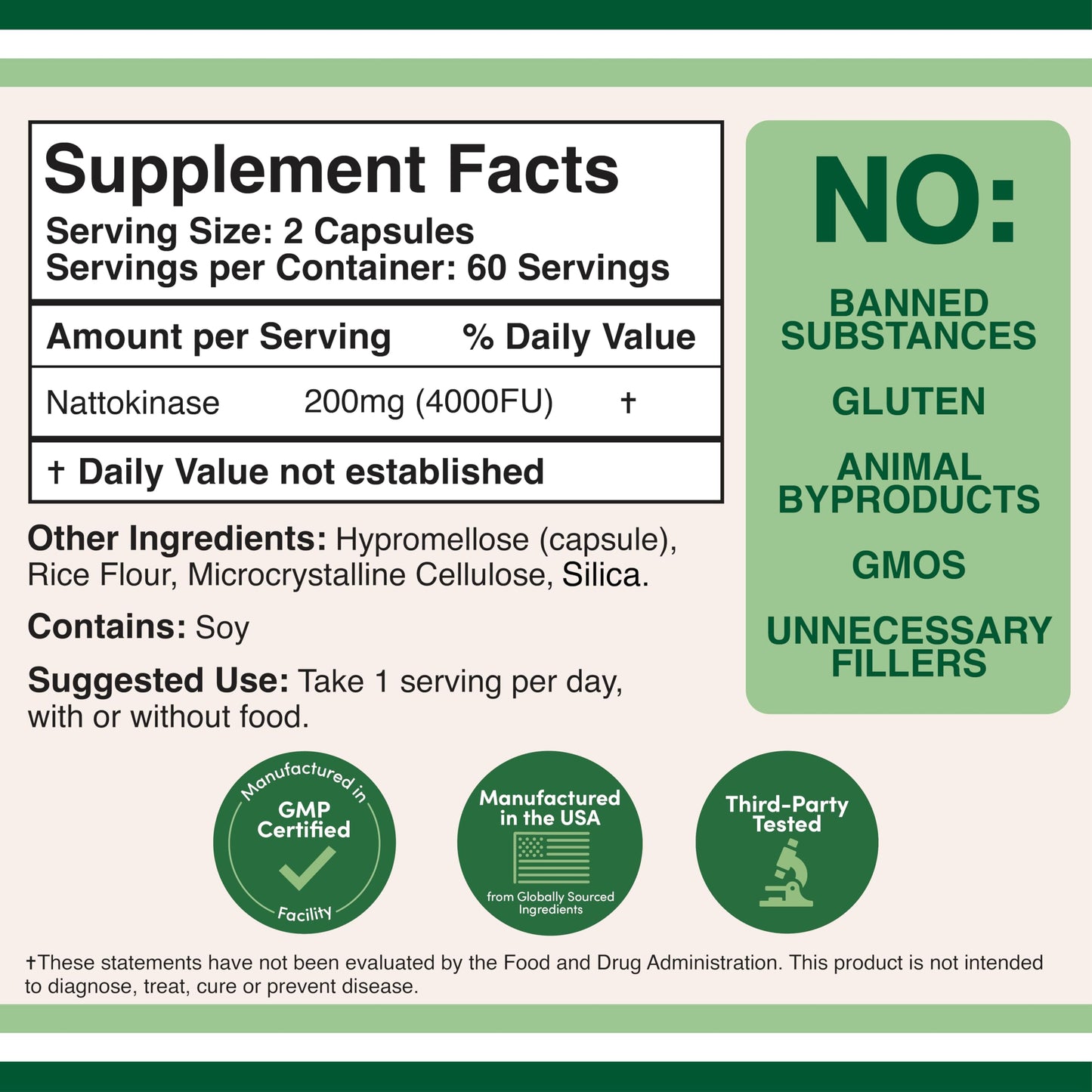 Double Wood Supplements Nattokinase Supplement, Serrapeptase & Citrus Bergamot Capsules, 300 Capsules