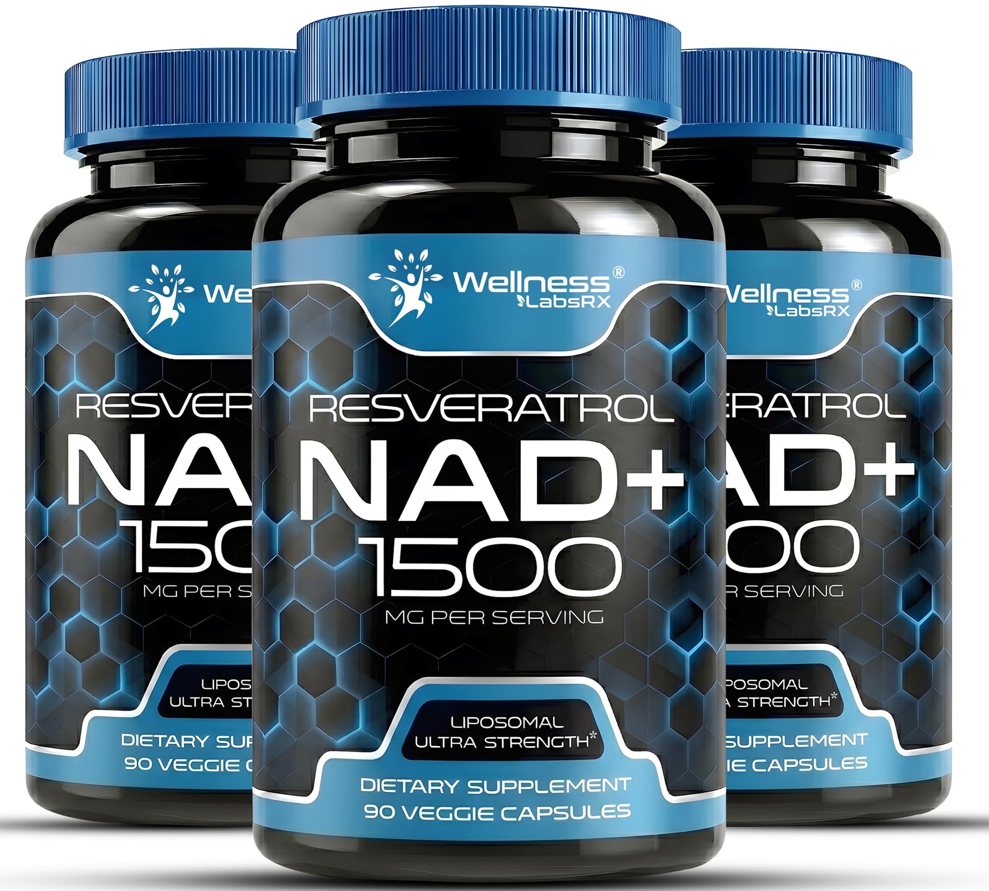 WELLNESS LABSRX Liposomal NAD Supplement, 1500mg - NAD Resveratrol Supplement for Women and Men, NAD+ Support Cellular Health, Energy & Anti Aging, 270 Capsules
