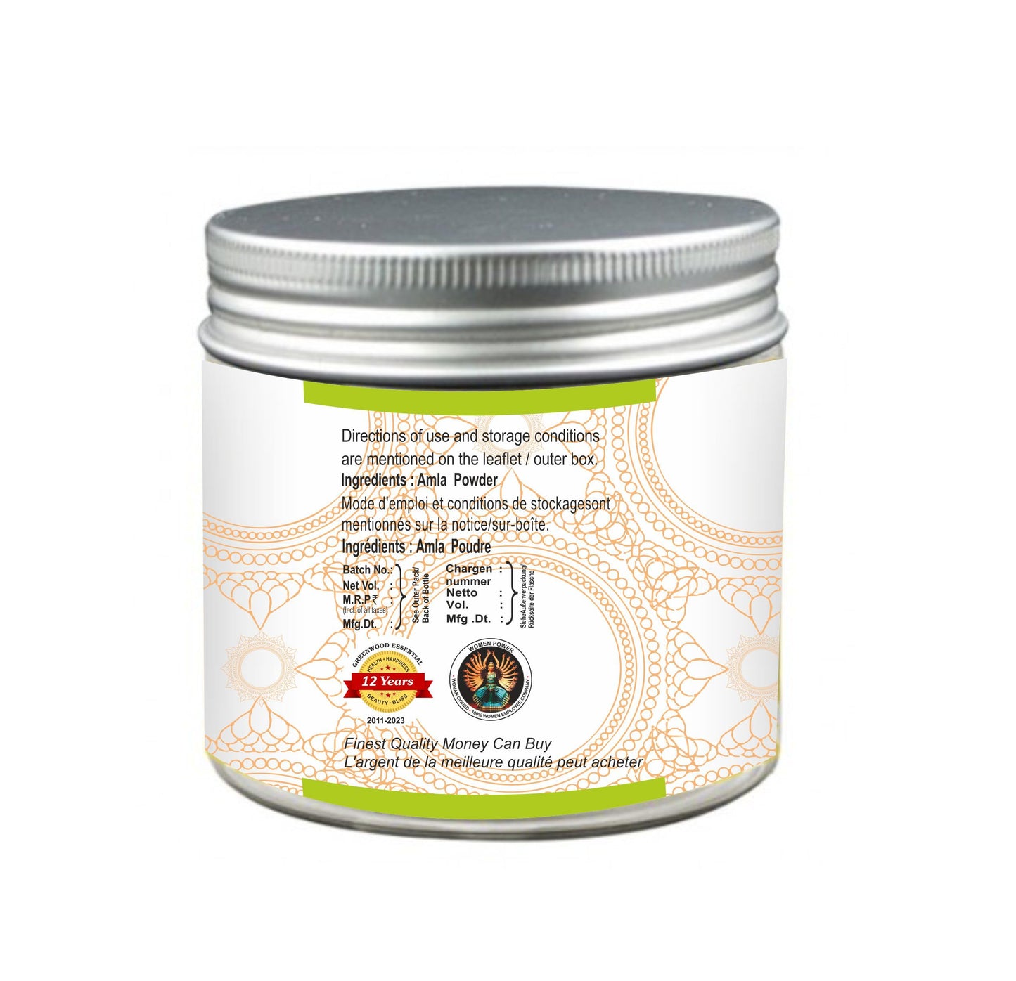 Greenwood Essential Pure Amla Powder, 3.5274 oz