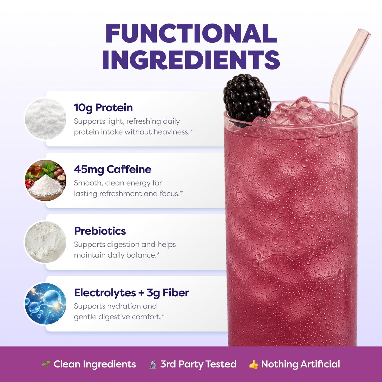 Javvy Clear Protein Powder with Clear Whey Protein Blackberry Lemonade 12.7 oz