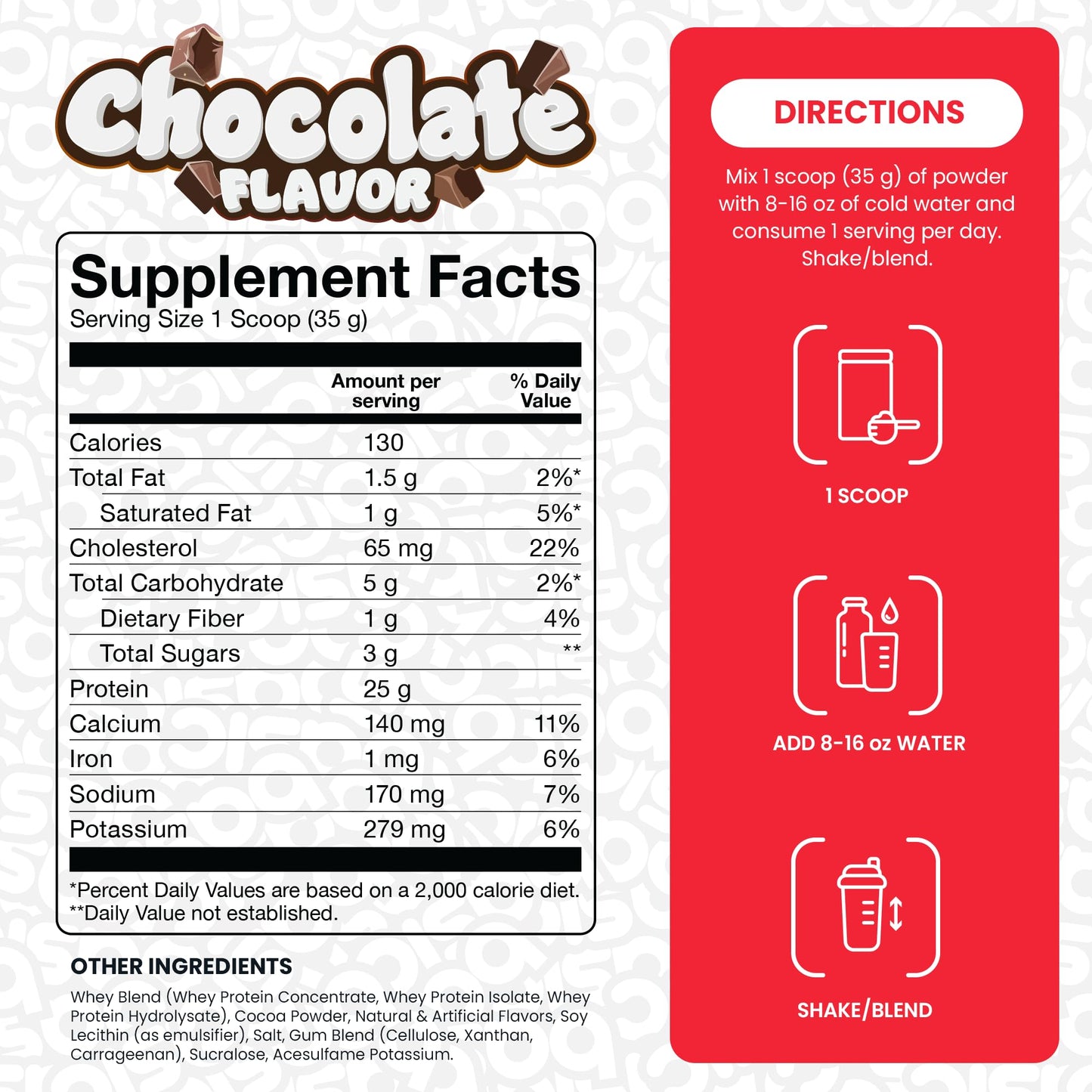 BASIC SUPPLEMENTS Whey Protein Powder, 80 Servings