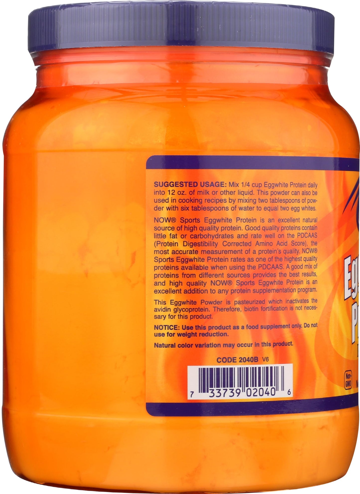 NOW Foods Egg White Protein Powder, 19.2 oz