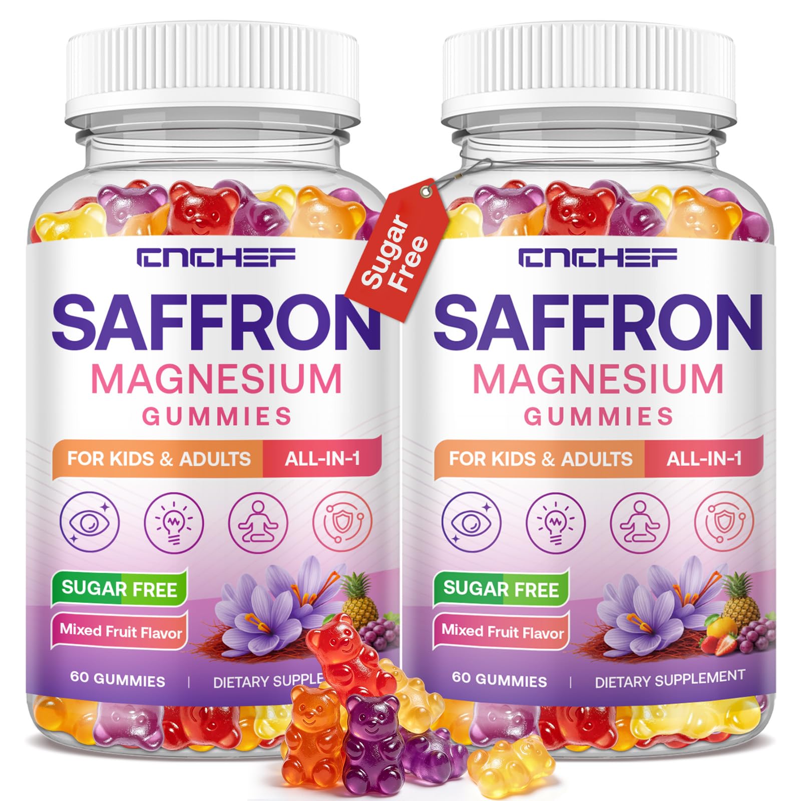 CNCHEF Saffron Gummies 120 Count