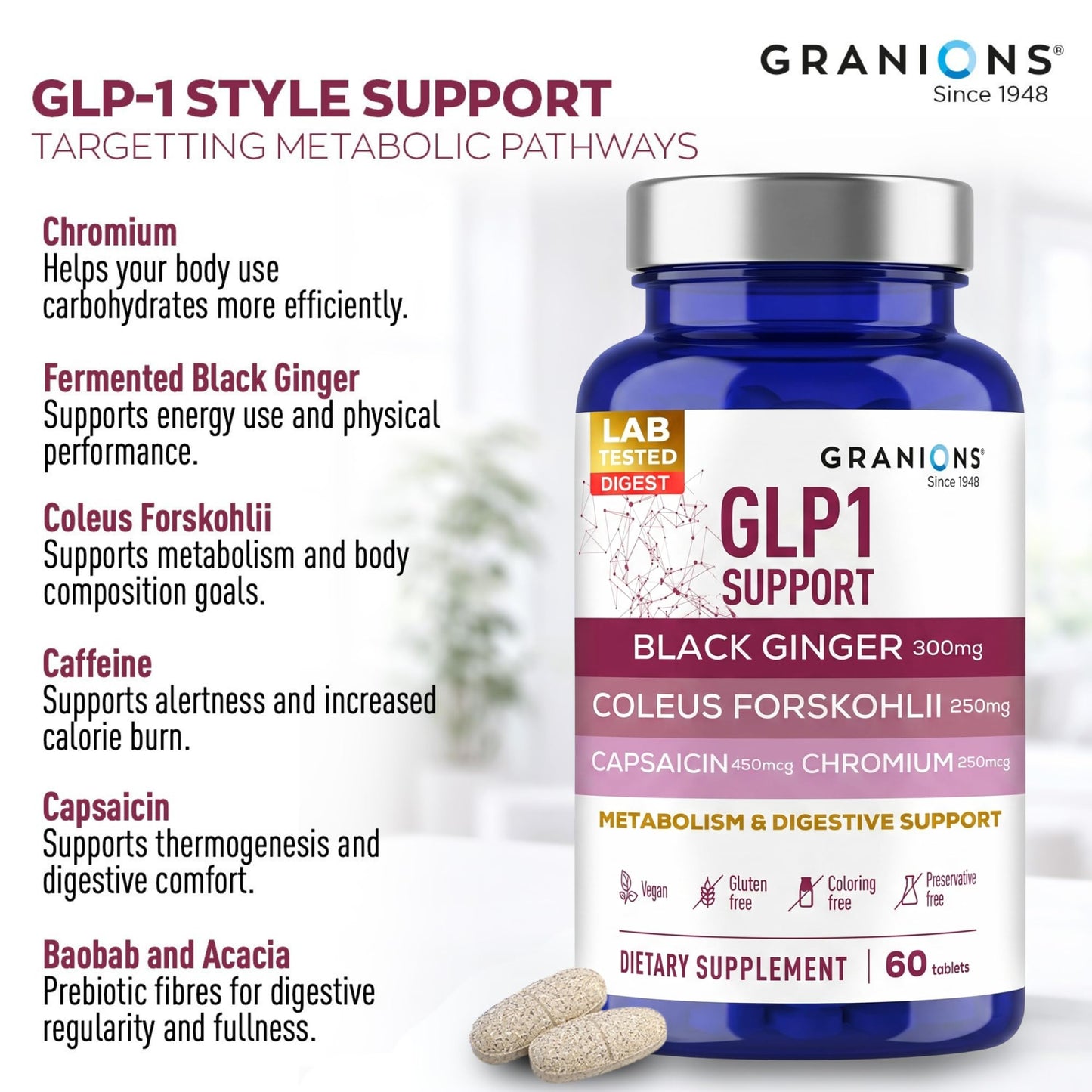 Granions GLP-1 Support Supplement Tablet 60 Tablets