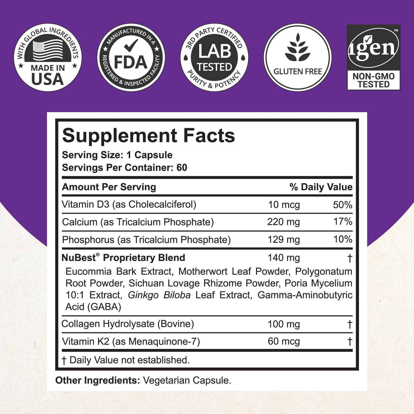 NuBest Tall 10+ Advanced Bone Strength Formula Capsules, 180 Capsules