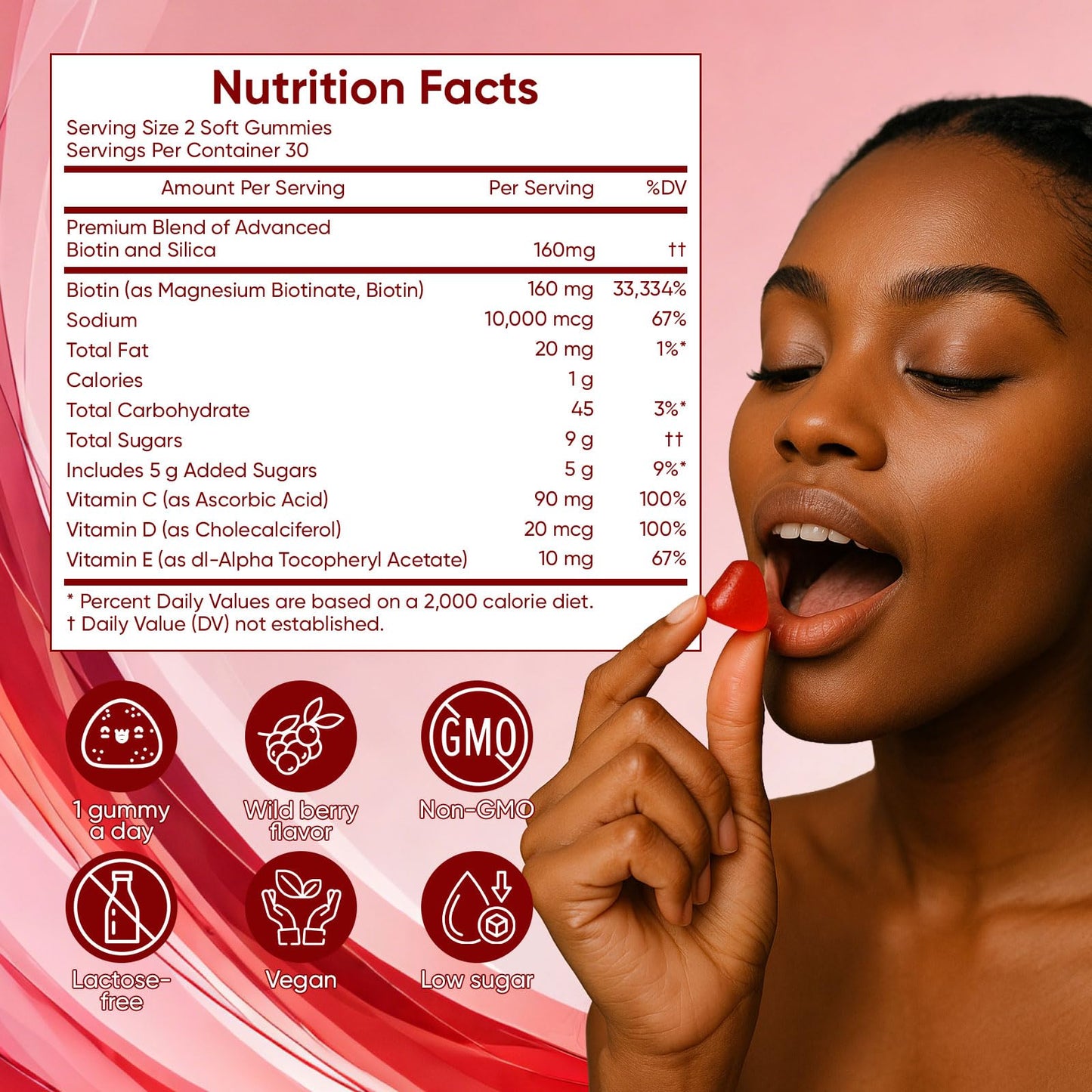 WOVOEO Hair Growth Vitamins Tablet, 1 Count
