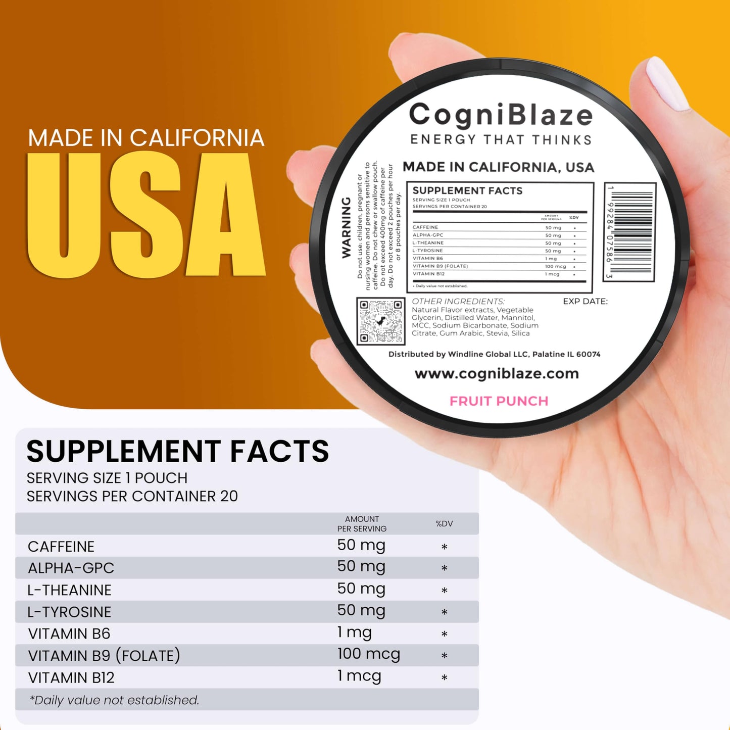 CogniBlaze Nootropic Pouches Caplets 80 Count