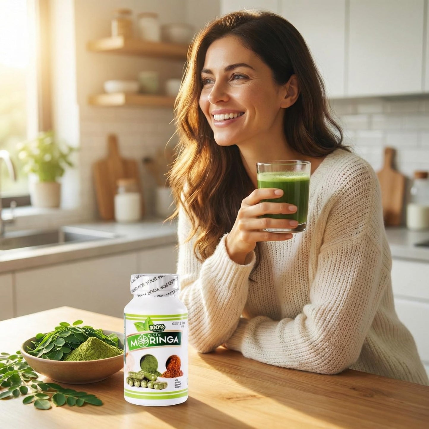 Zest Of Moringa Moringa Oleifera Capsule Supplement Capsule 100 Capsules