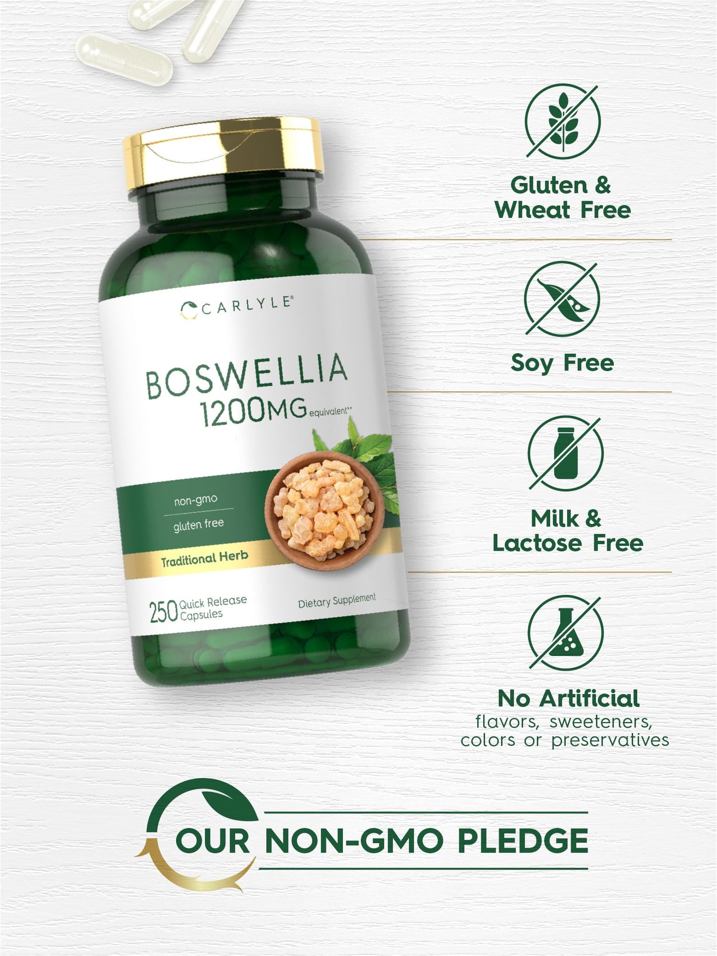 Carlyle Boswellia Serrata Extract Capsules 250 Count