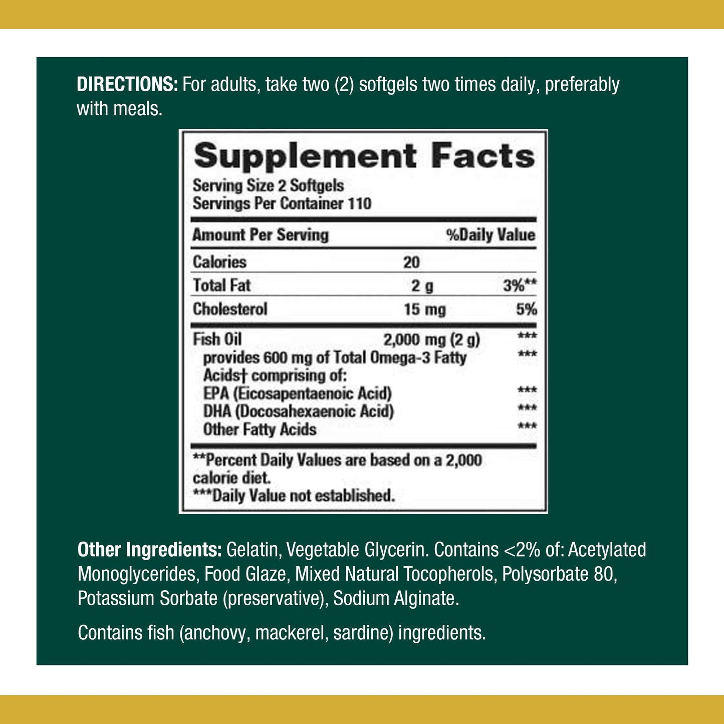 Nature's Bounty Fish Oil 1000 mg Softgels, 220 Count