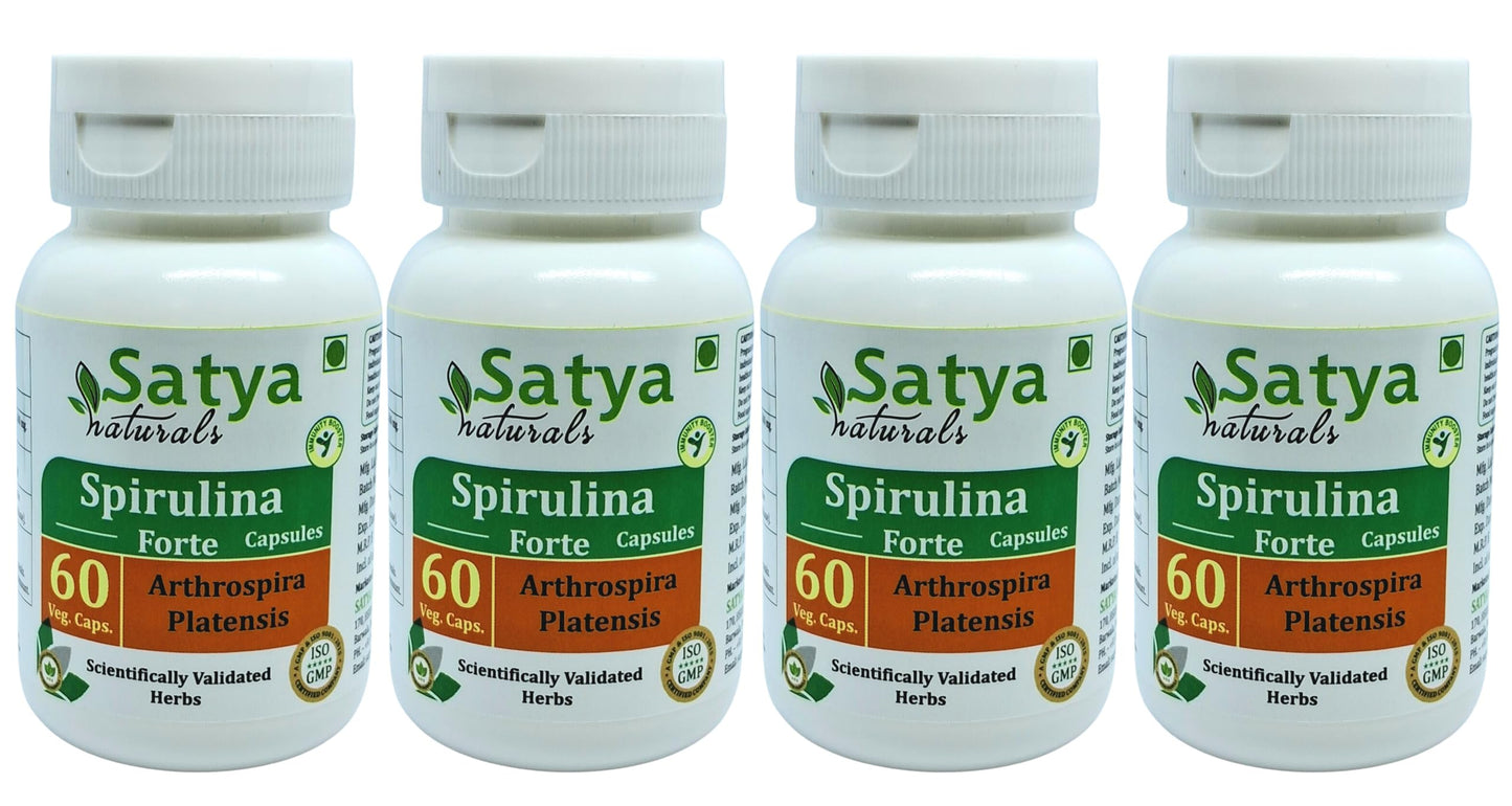 Satya Naturals Spirulina Forte Capsules 500 mg, 240 Capsules