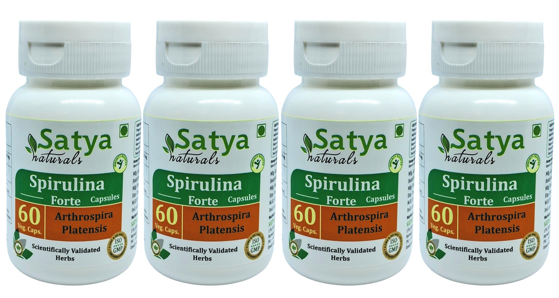 Satya Naturals Spirulina Forte Capsules 500 mg, 240 Capsules