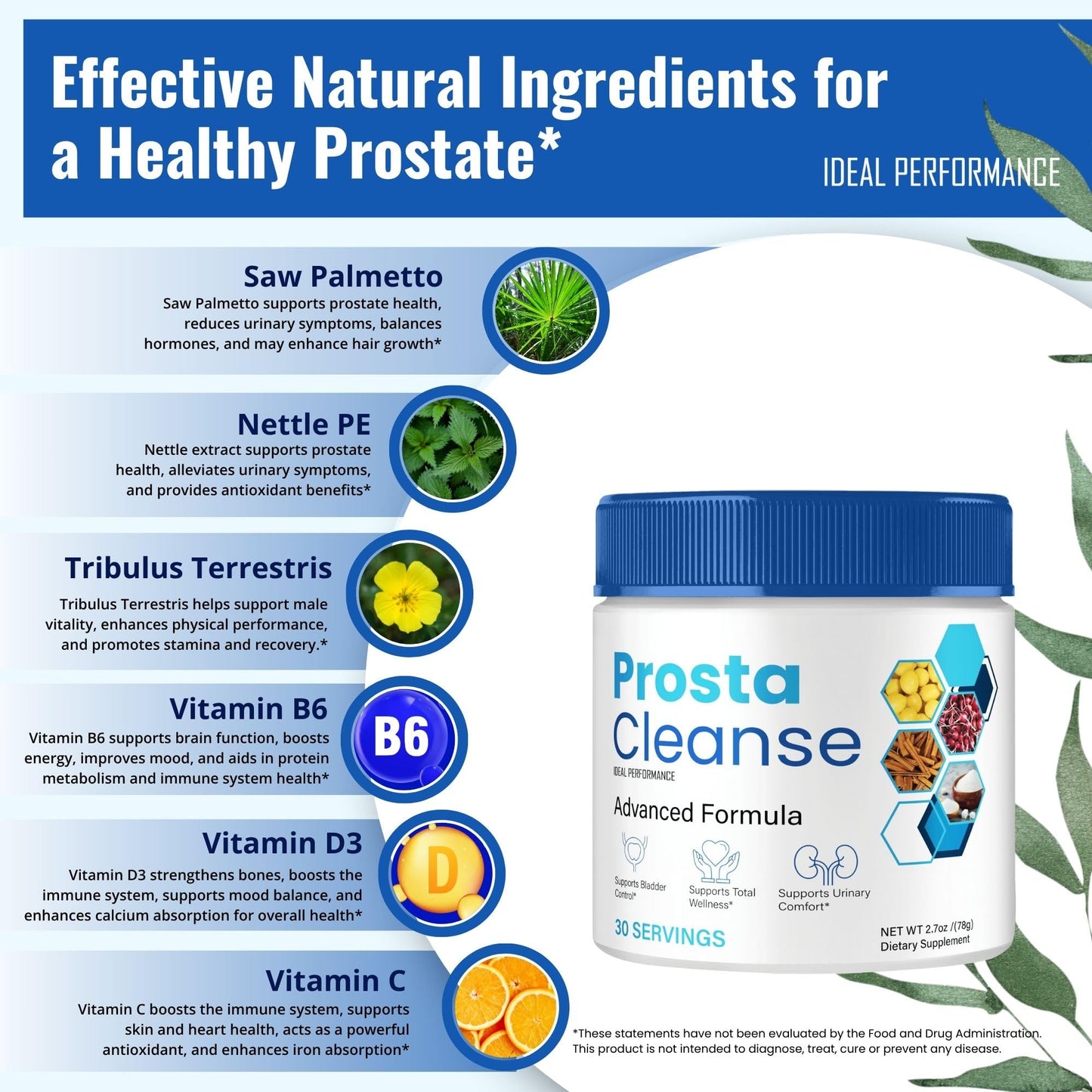 IDEAL PERFORMANCE Prosta Cleanse Powder 4 Pack