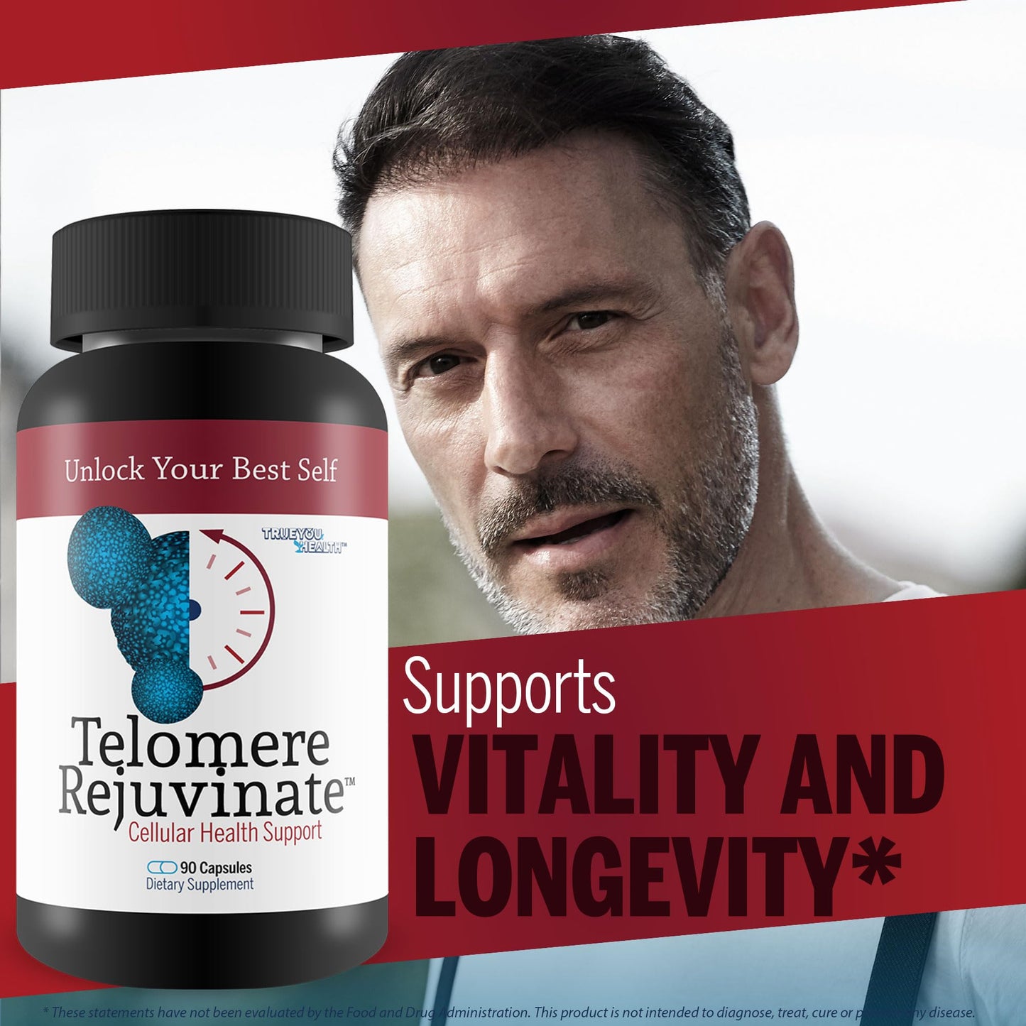 True You Health Telomere Rejuvinate Capsules 90 Count