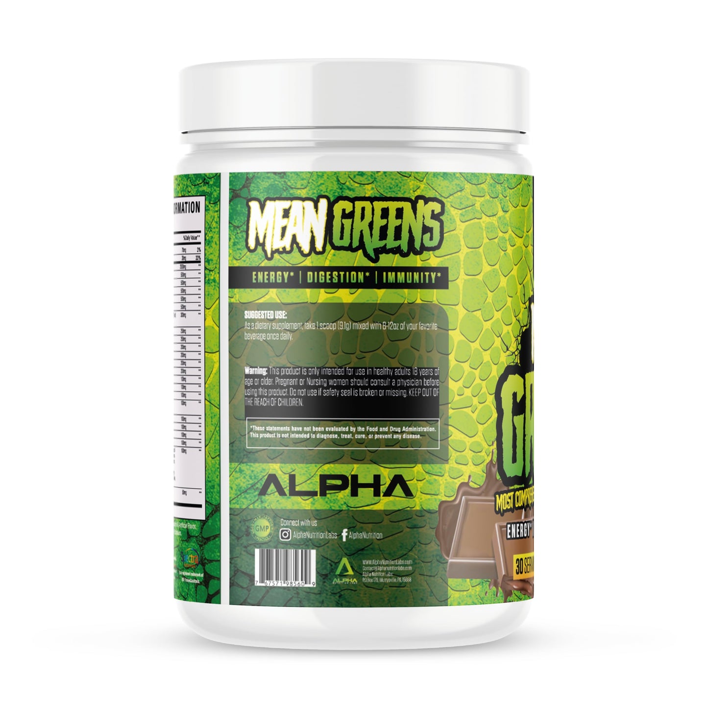 Alpha Nutrition Labs Mean Greens Powder, 1 Ounce (Pack of 1)